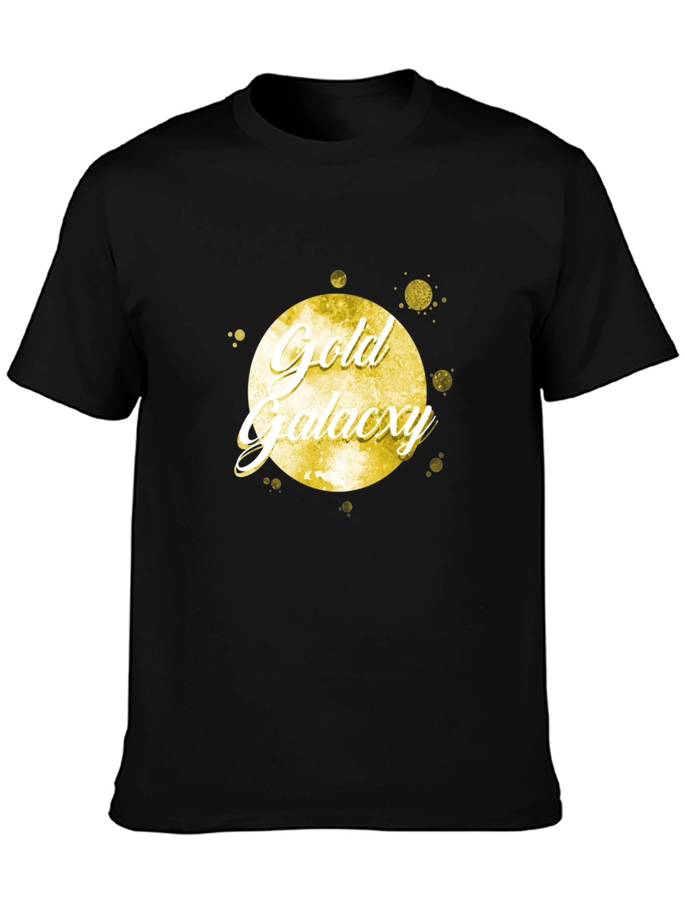 Gold Galaxy Black Tee Shirt