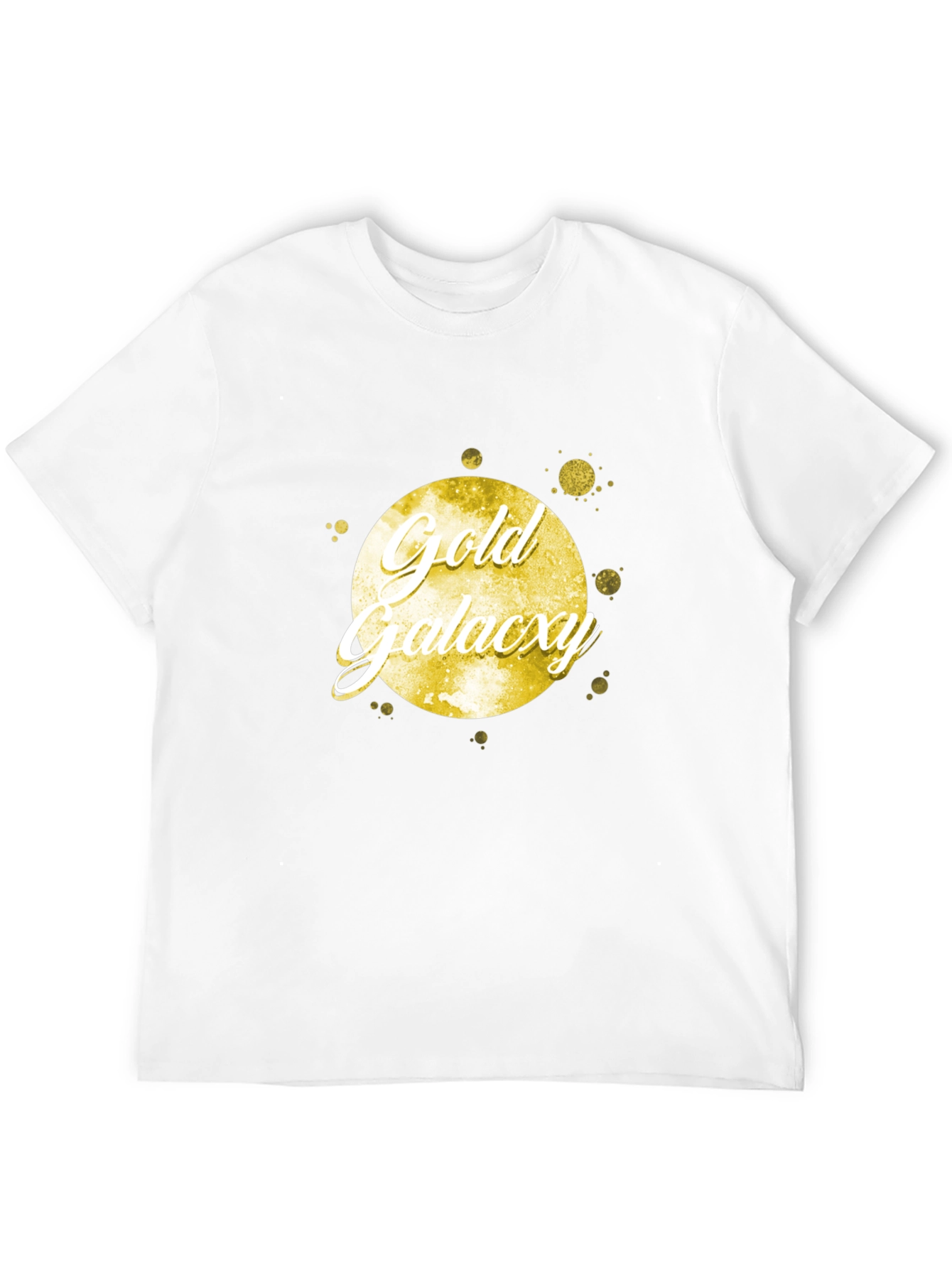 Gold Galaxy Black Tee Shirt