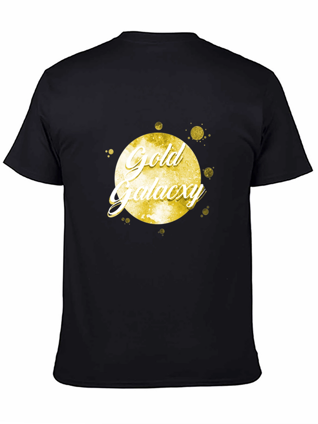 Gold Galaxy Black Tee Shirt