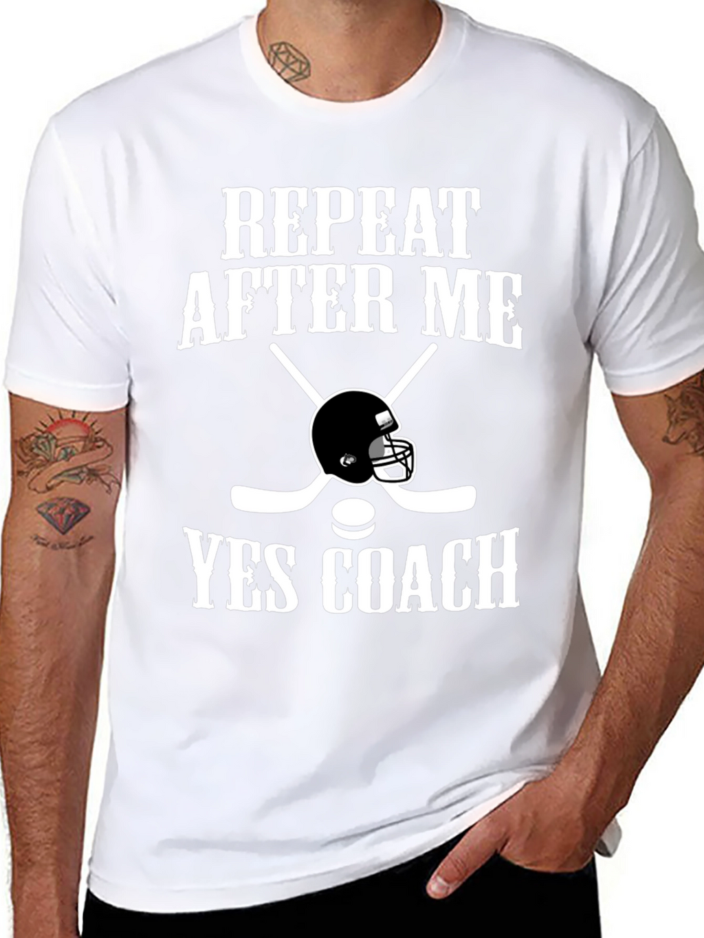 Repeat After Me Yes Coach T-Shirt Hockey
