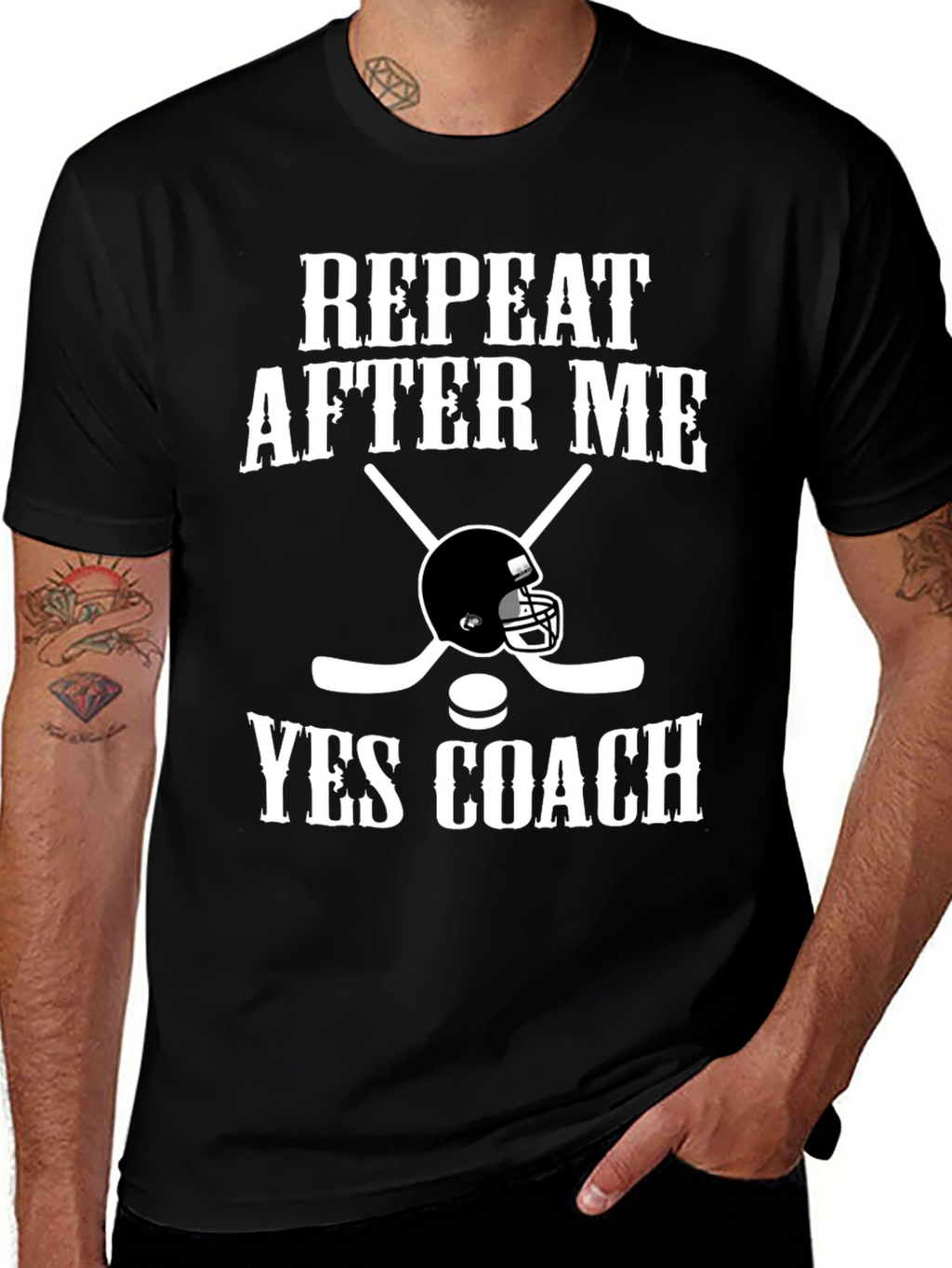 Repeat After Me Yes Coach T-Shirt Hockey