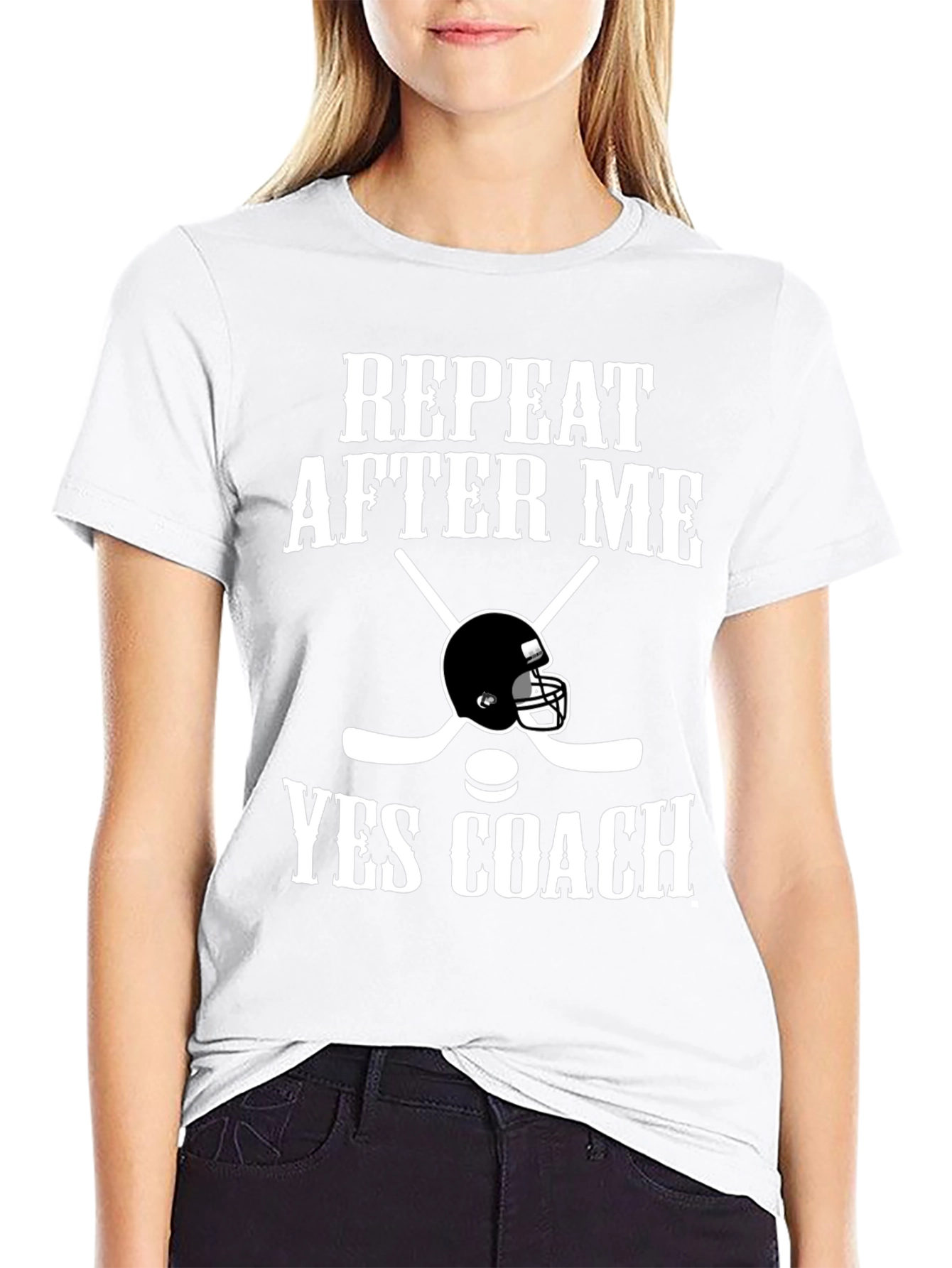 Repeat After Me Yes Coach T-Shirt Hockey
