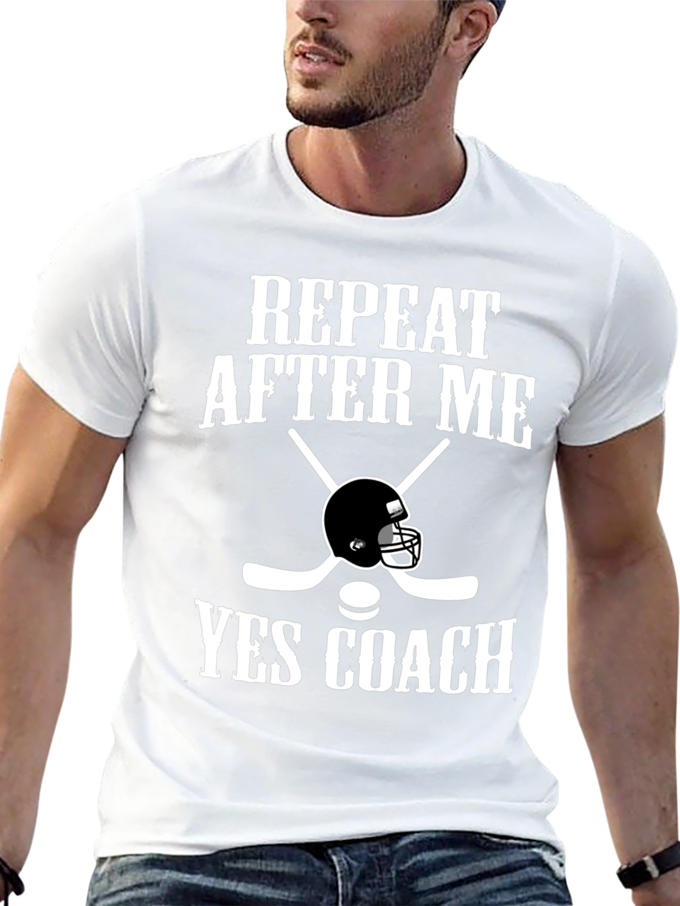 Repeat After Me Yes Coach T-Shirt Hockey