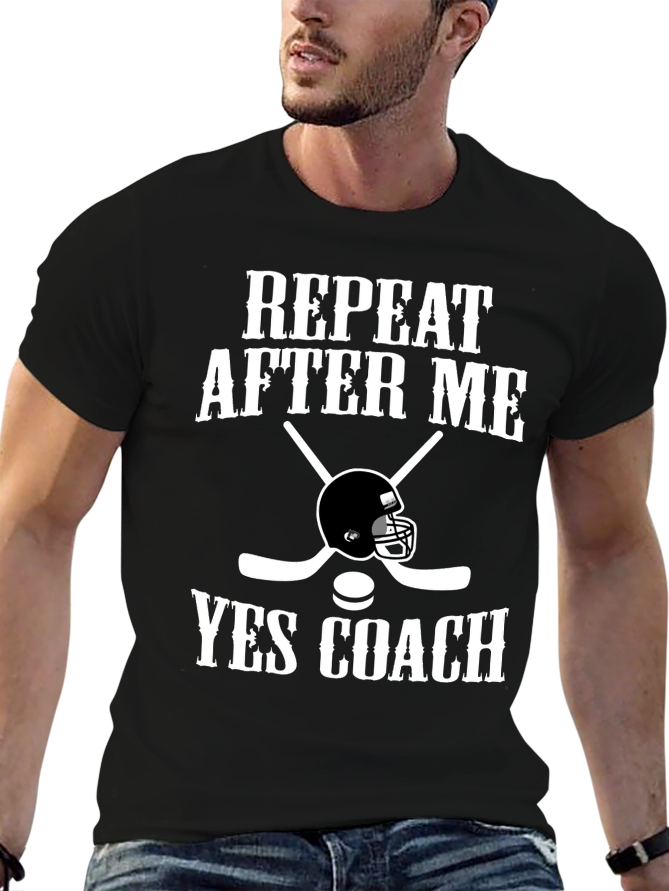 Repeat After Me Yes Coach T-Shirt Hockey