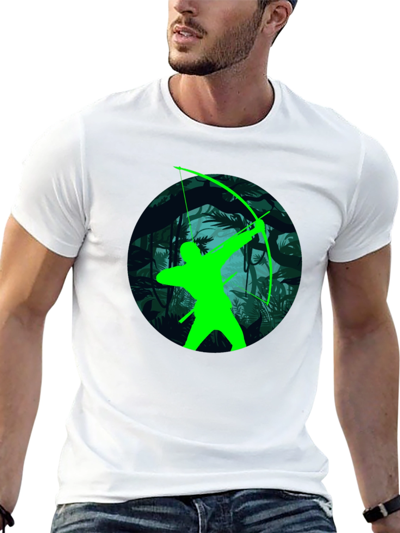Green Arrow Graphic T-Shirt - Black Tee