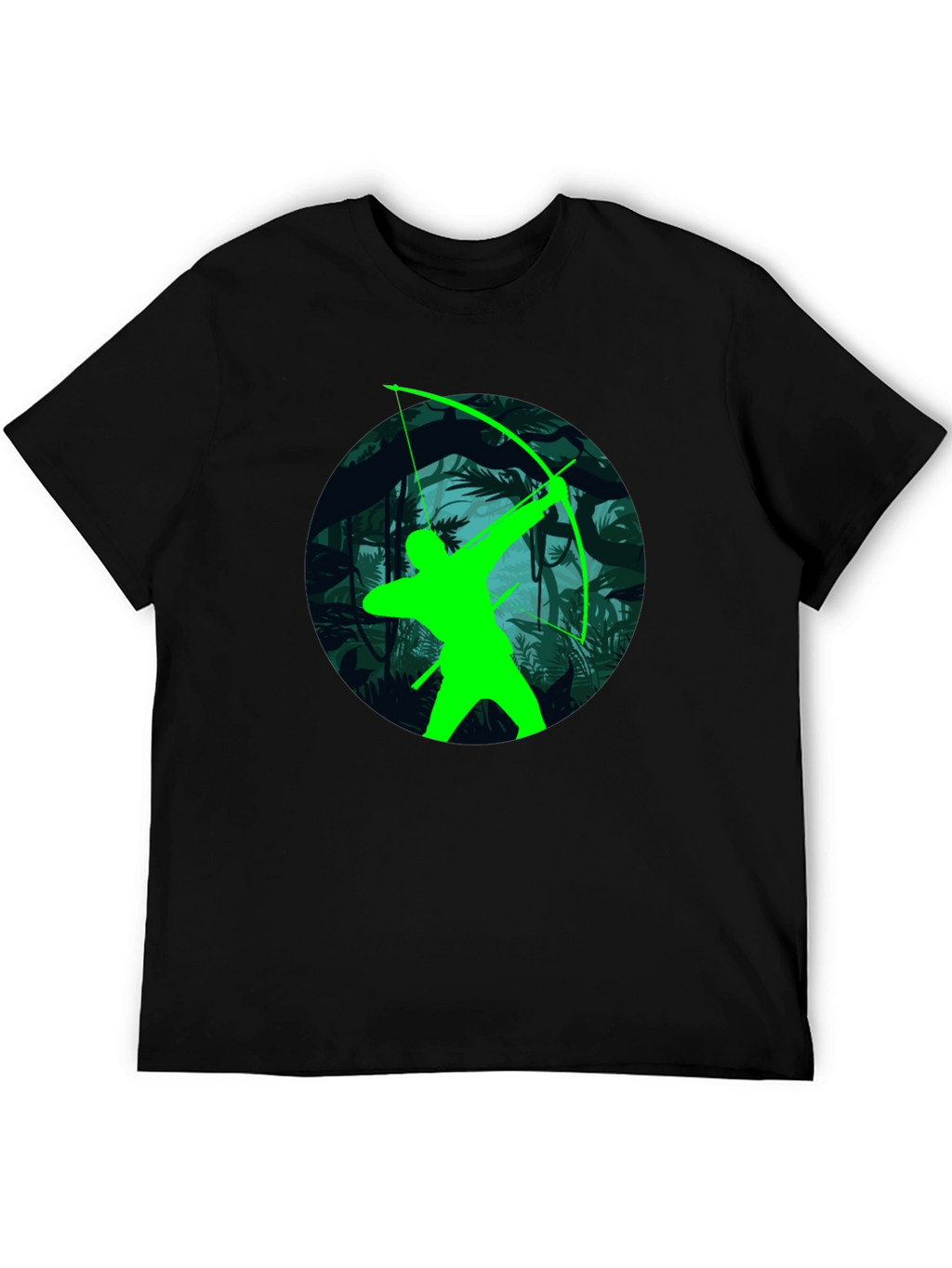 Green Arrow Graphic T-Shirt - Black Tee