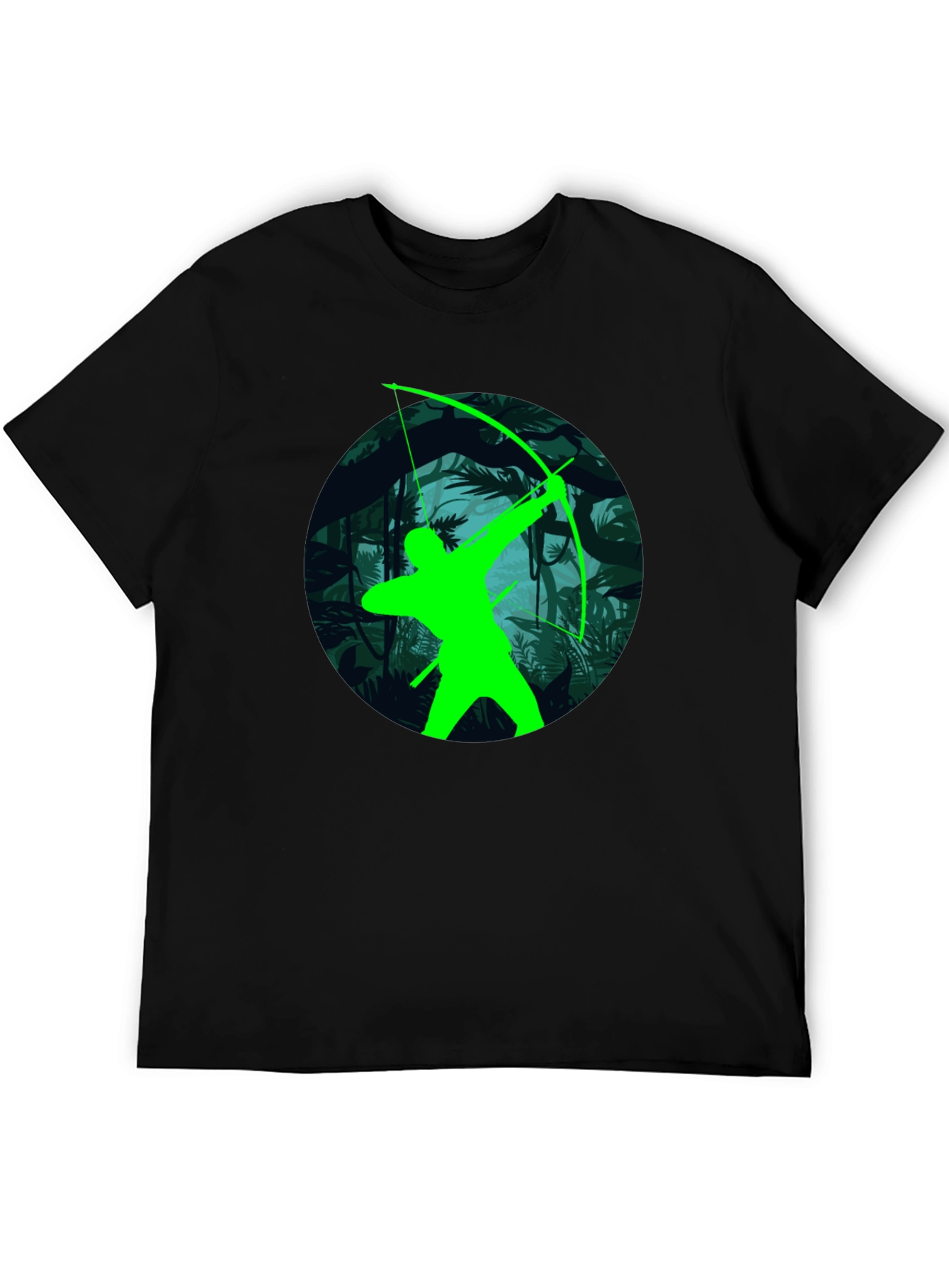 Green Arrow Graphic T-Shirt - Black Tee
