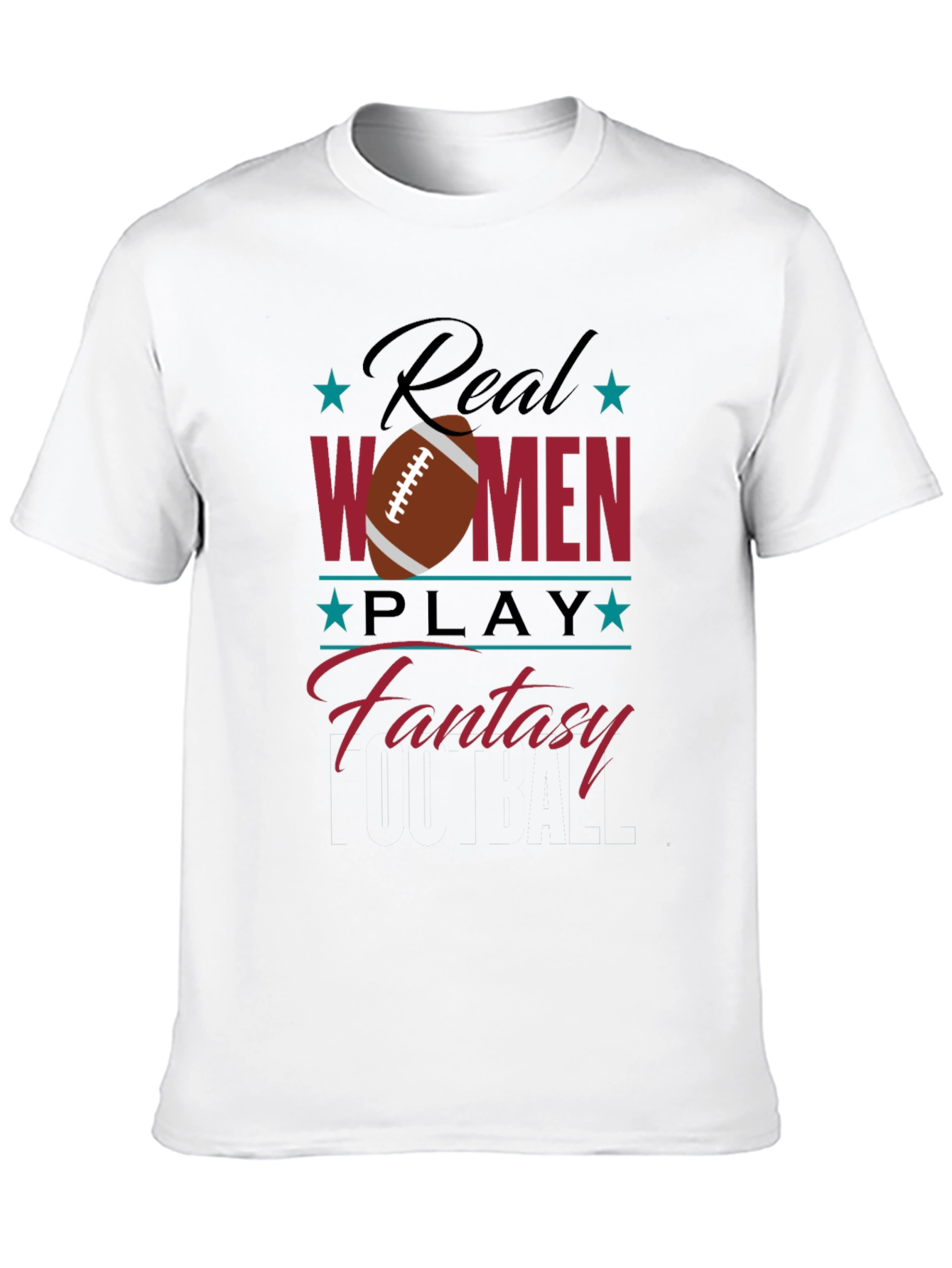 Real Women Play Fantasy Football Graphic T-Shirt