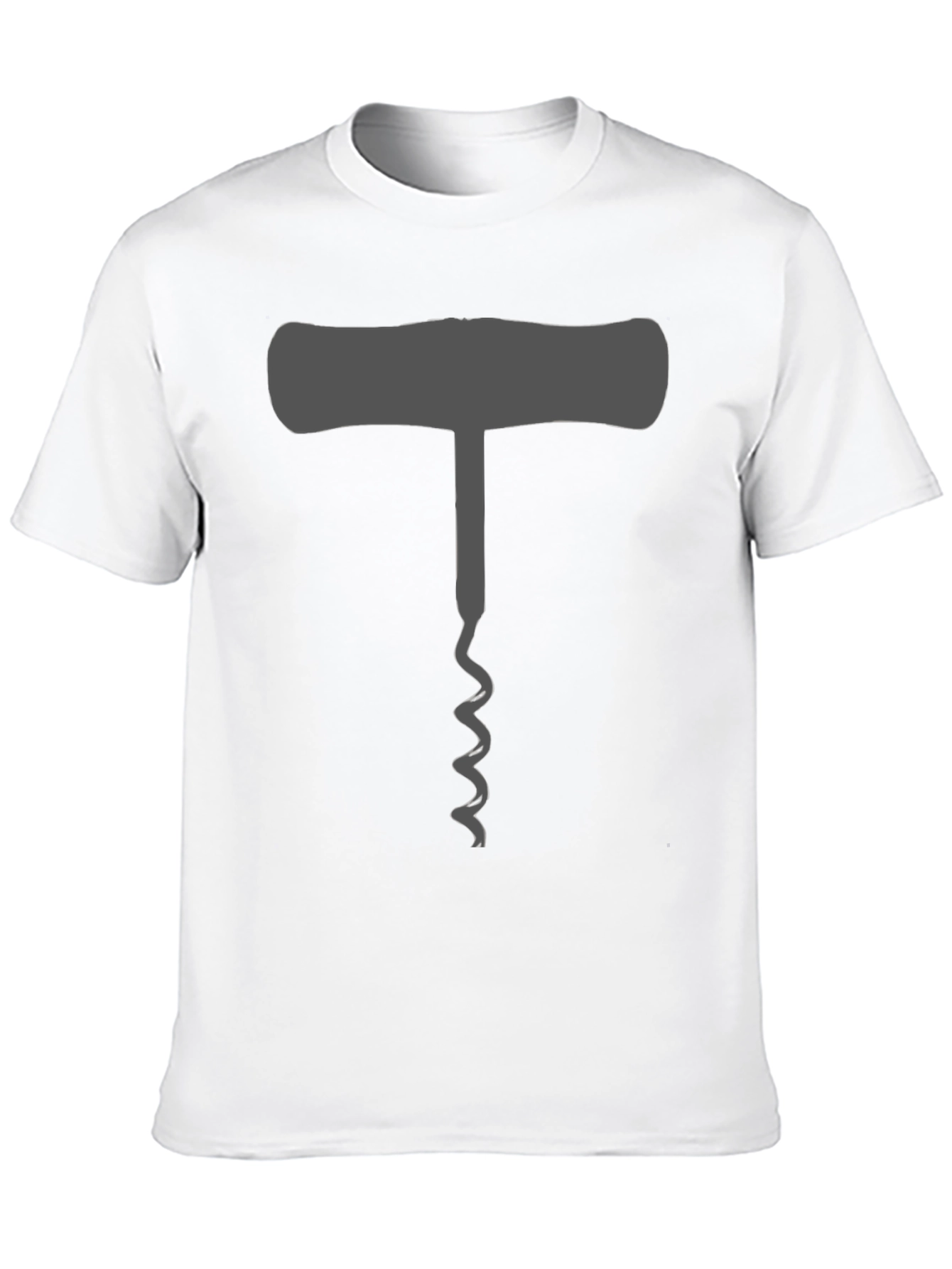 Wine Lovers Corkscrew T-Shirt - Black