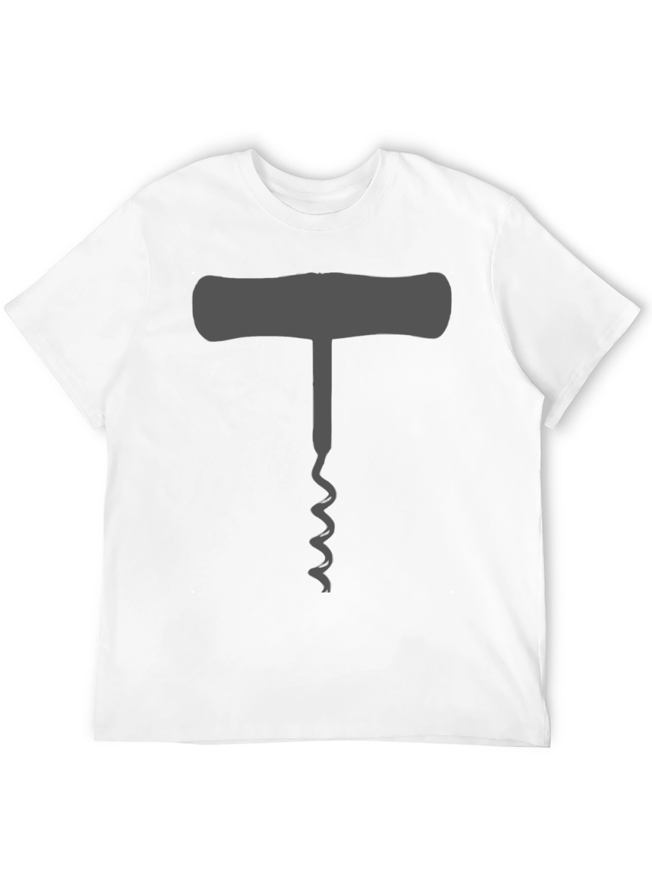 Wine Lovers Corkscrew T-Shirt - Black
