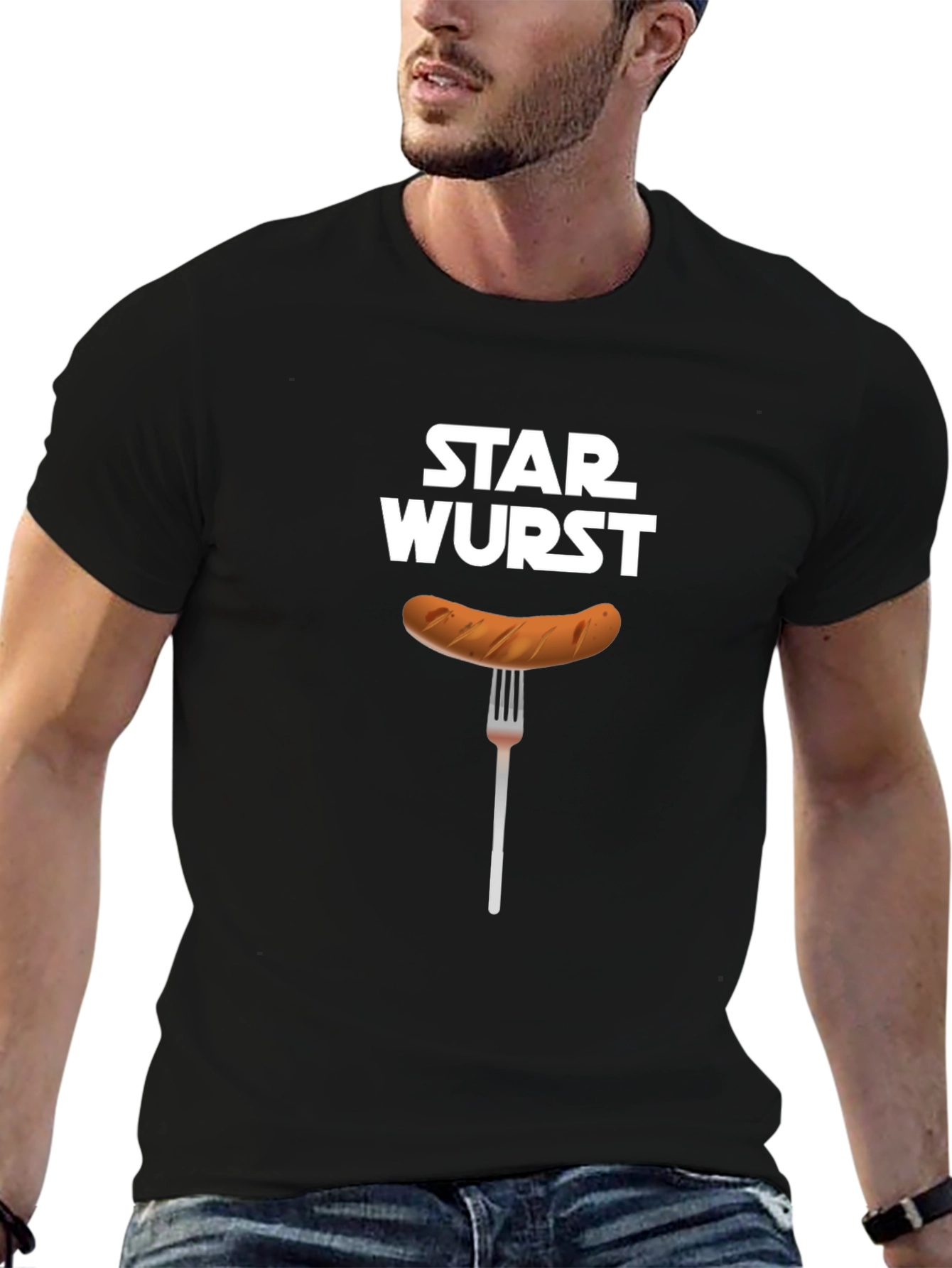 Star Wurst T-Shirt Funny Sausage Pun Tee