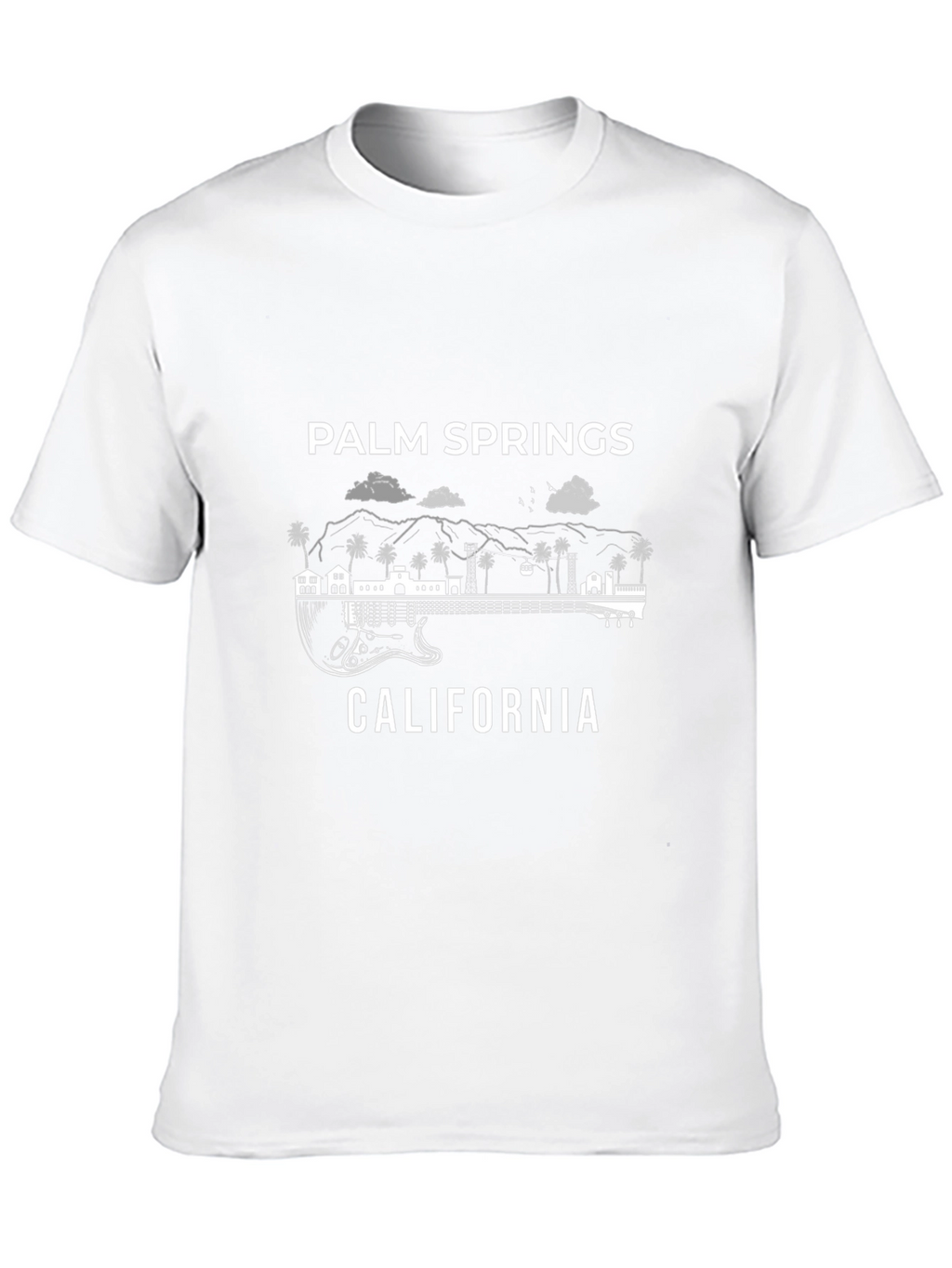 Palm Springs Guitar T-Shirt - California Vacation Tee