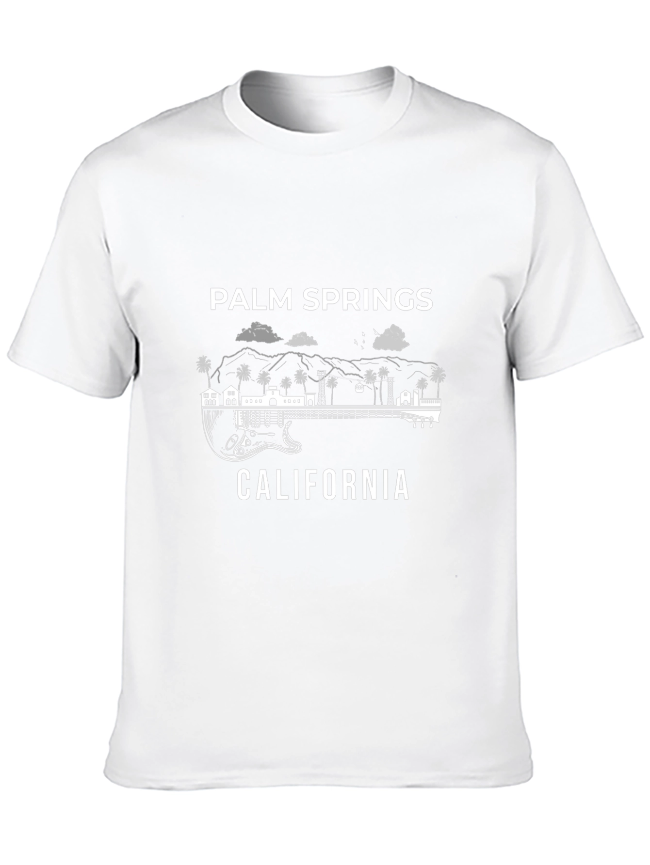 Palm Springs Guitar T-Shirt - California Vacation Tee