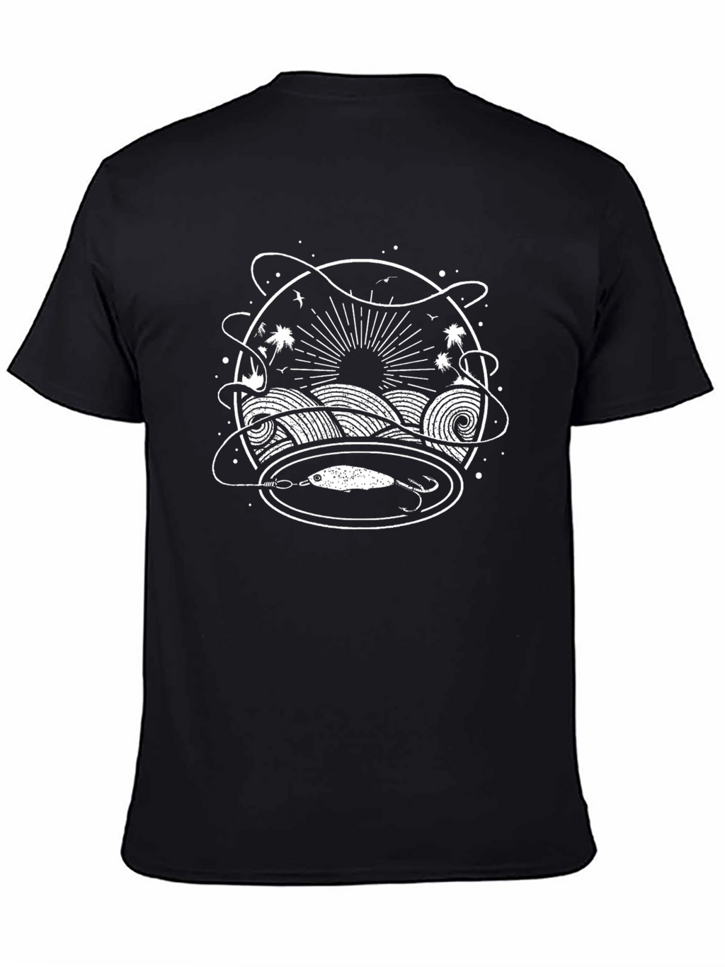 Fishing Lure Graphic Tee - Black