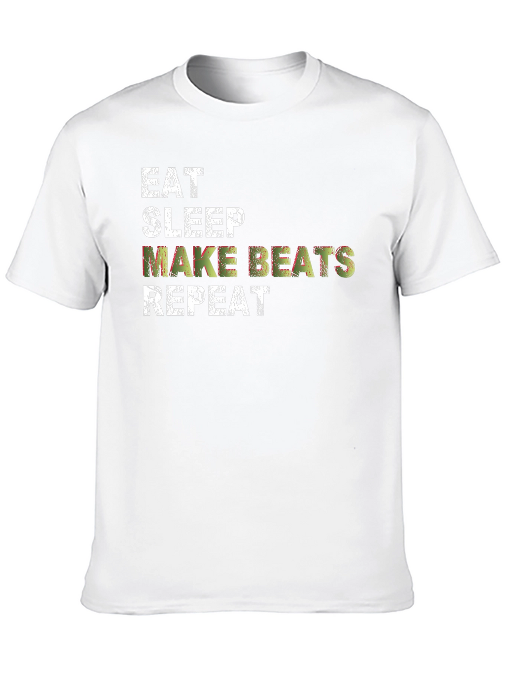 Eat Sleep Make Beats Repeat Black Graphic T-Shirt