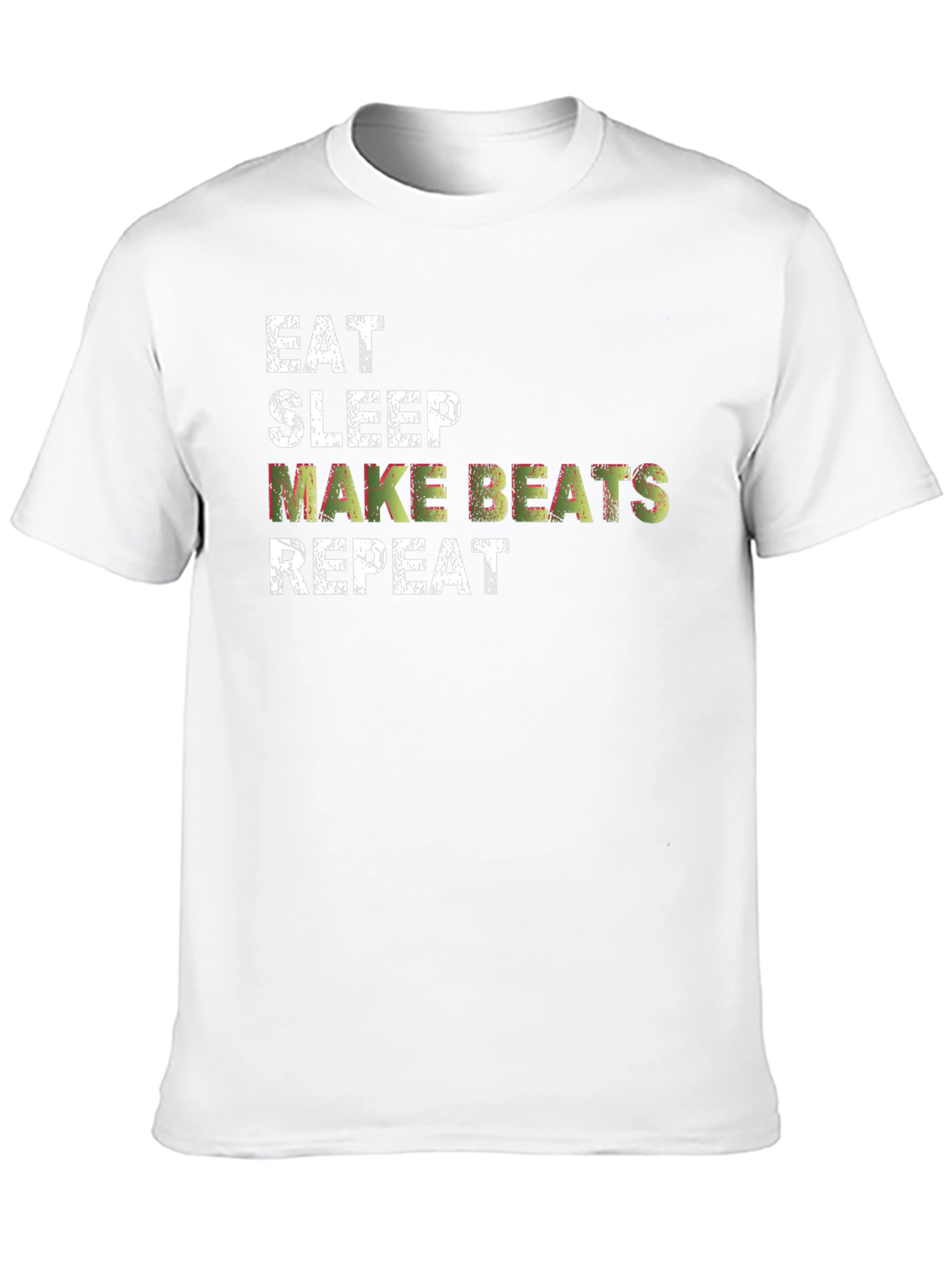 Eat Sleep Make Beats Repeat Black Graphic T-Shirt