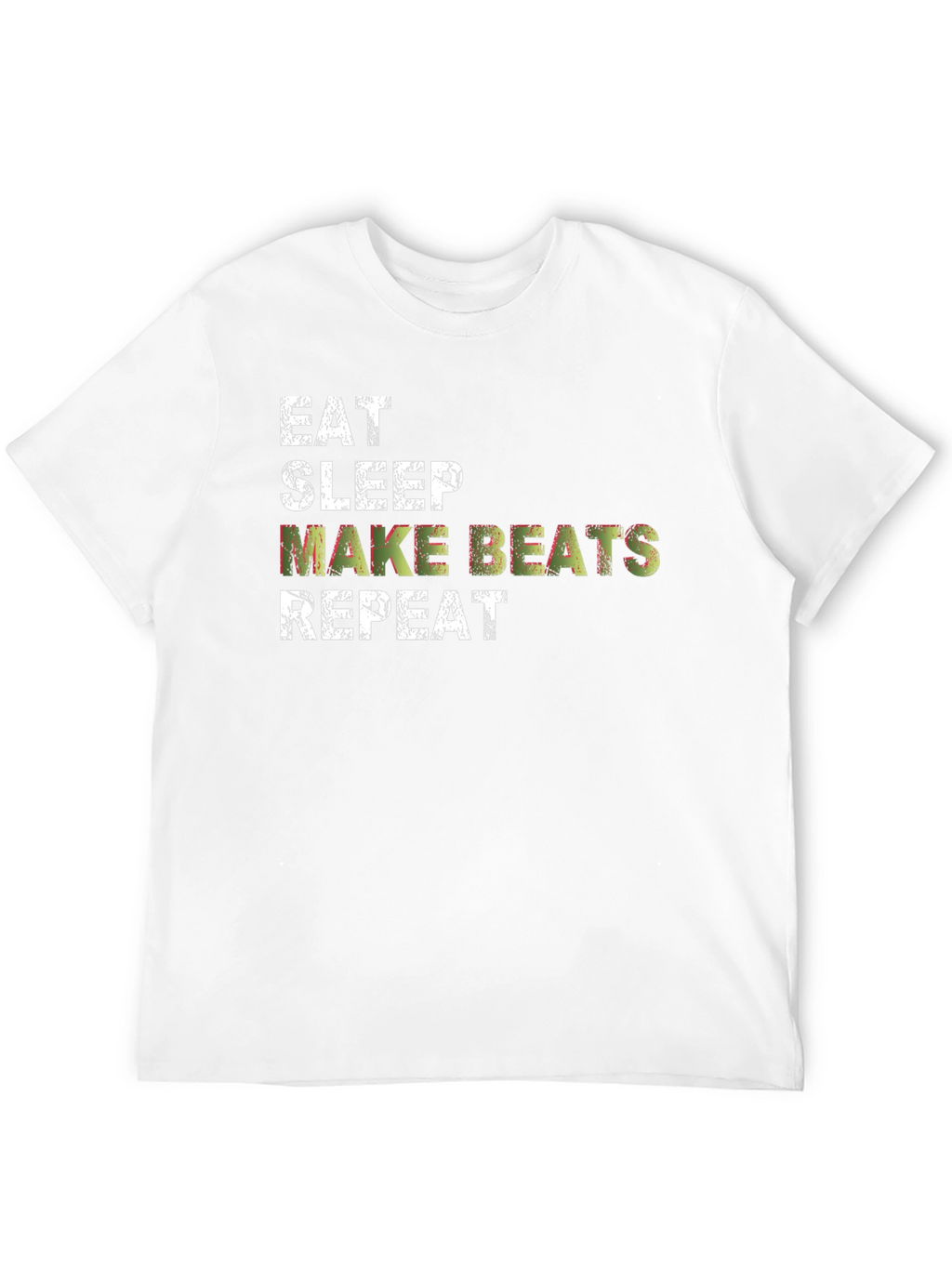 Eat Sleep Make Beats Repeat Black Graphic T-Shirt