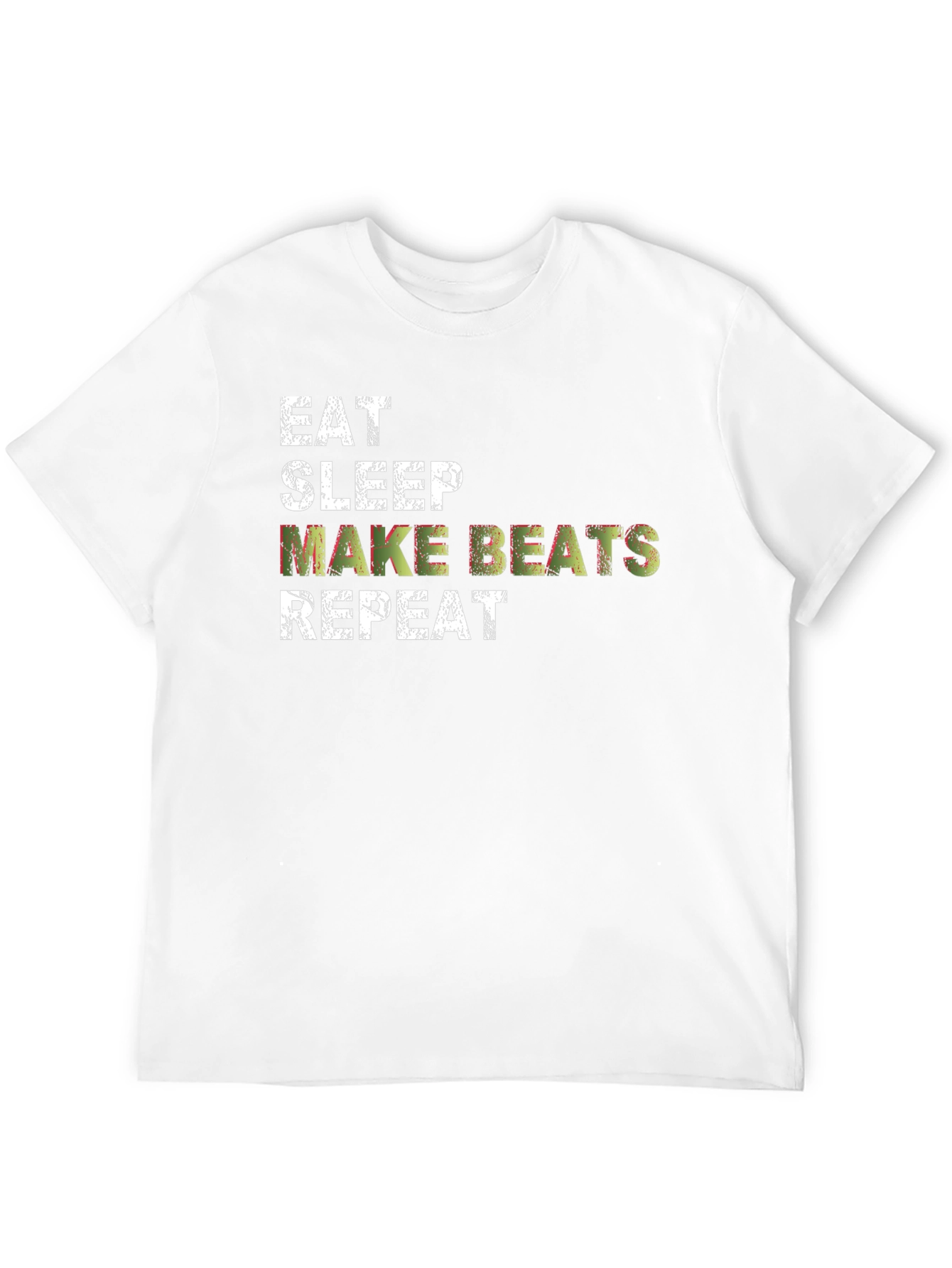 Eat Sleep Make Beats Repeat Black Graphic T-Shirt