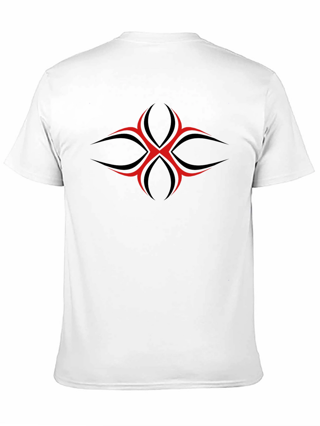 Mens Black T-Shirt with Red Tribal Graphic