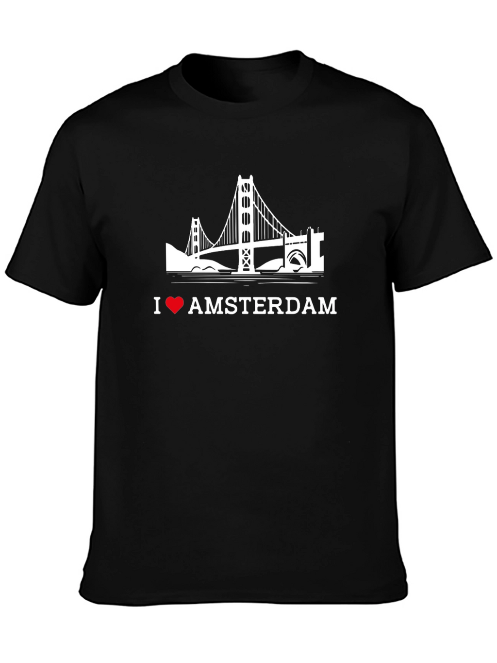 I Heart Amsterdam Graphic T-Shirt - Black