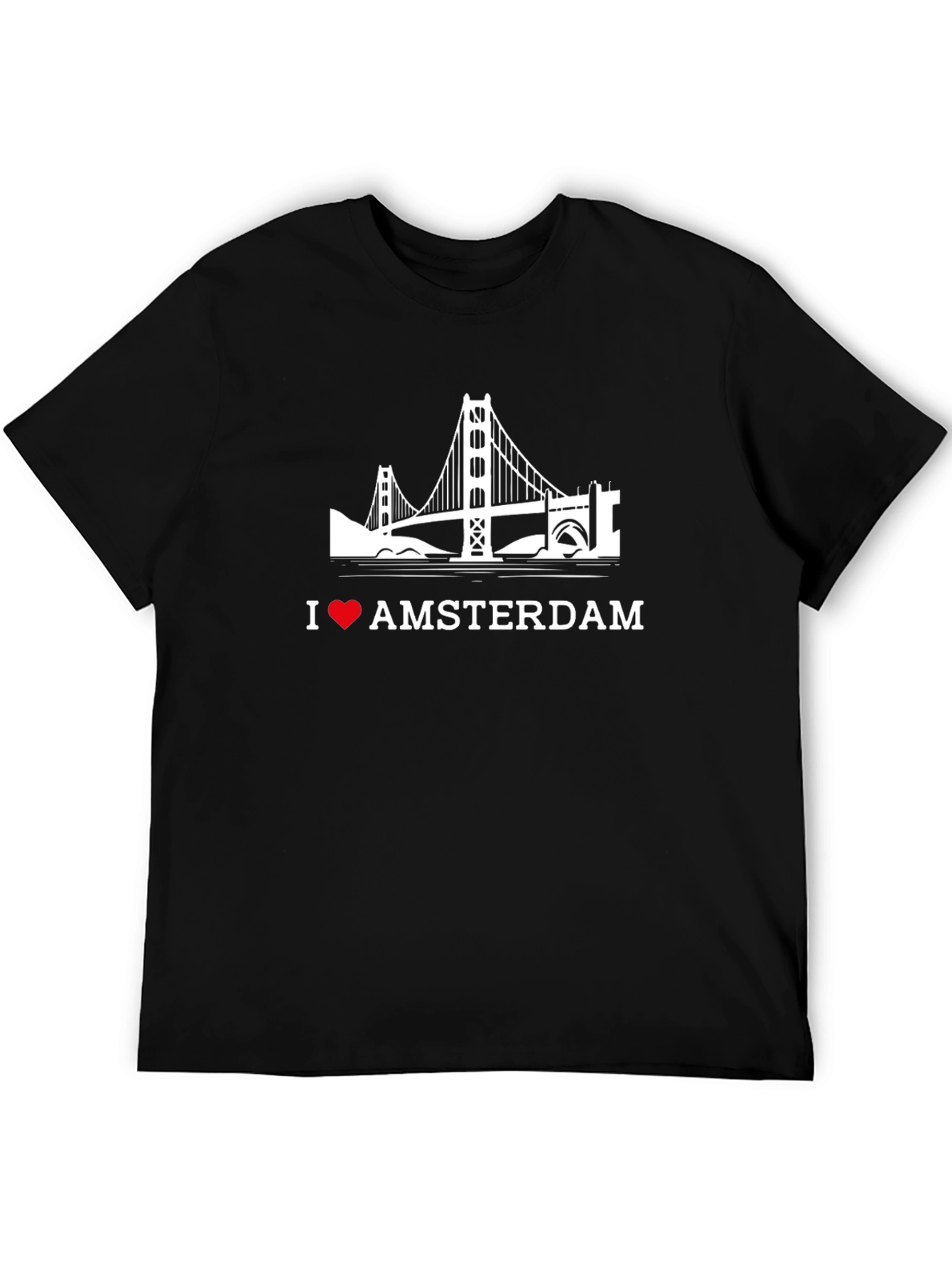 I Heart Amsterdam Graphic T-Shirt - Black