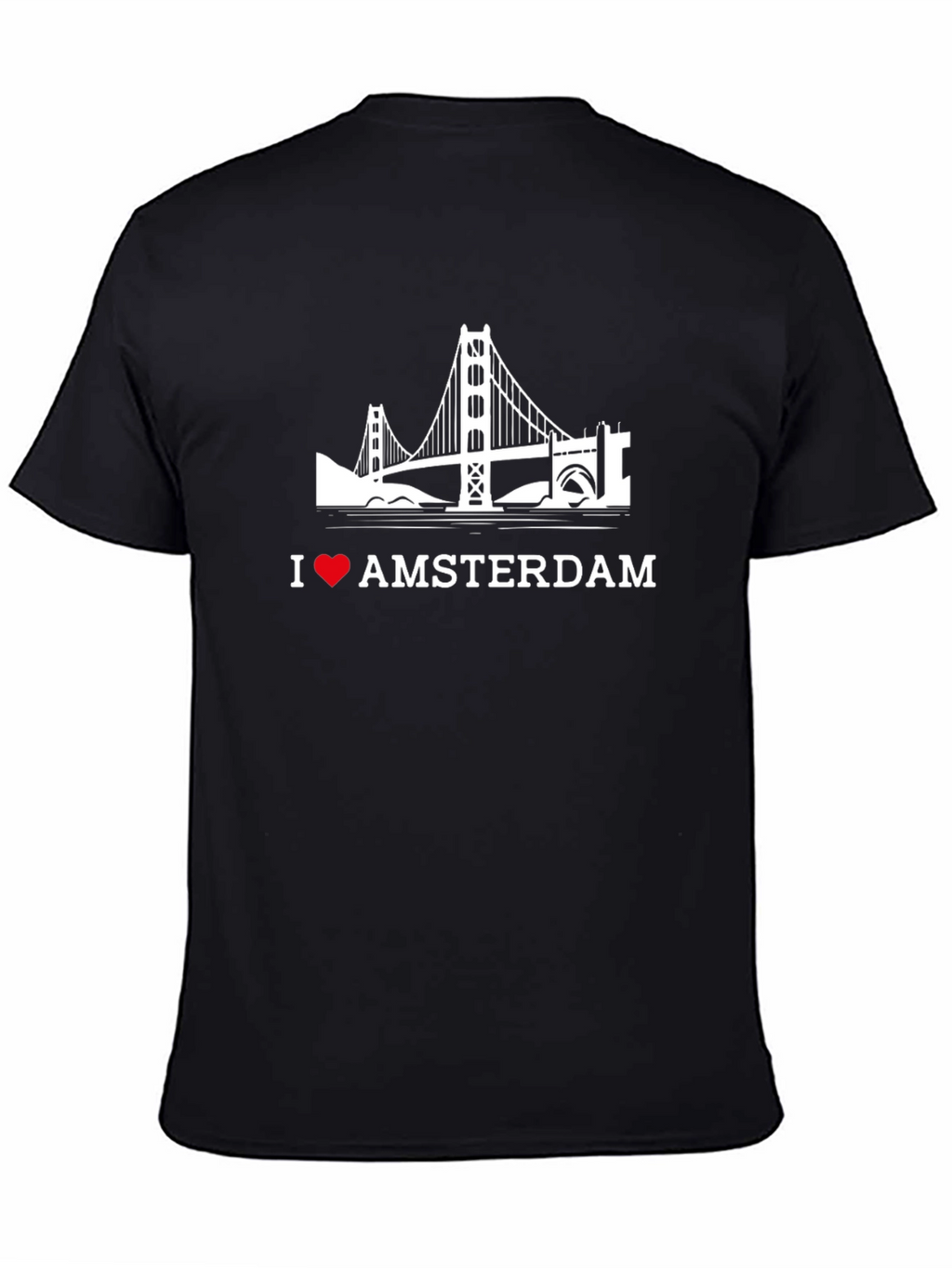 I Heart Amsterdam Graphic T-Shirt - Black