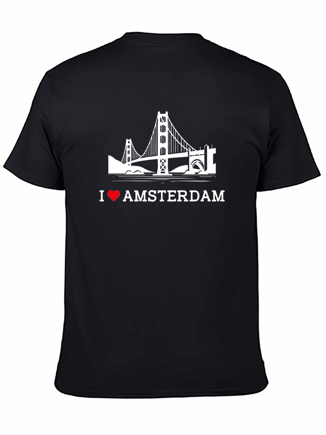 I Heart Amsterdam Graphic T-Shirt - Black