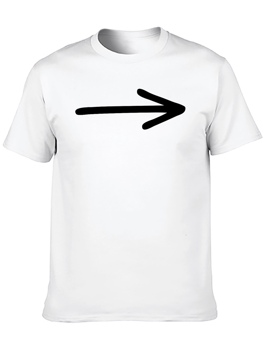Mens Black T-Shirt with Arrow Graphic