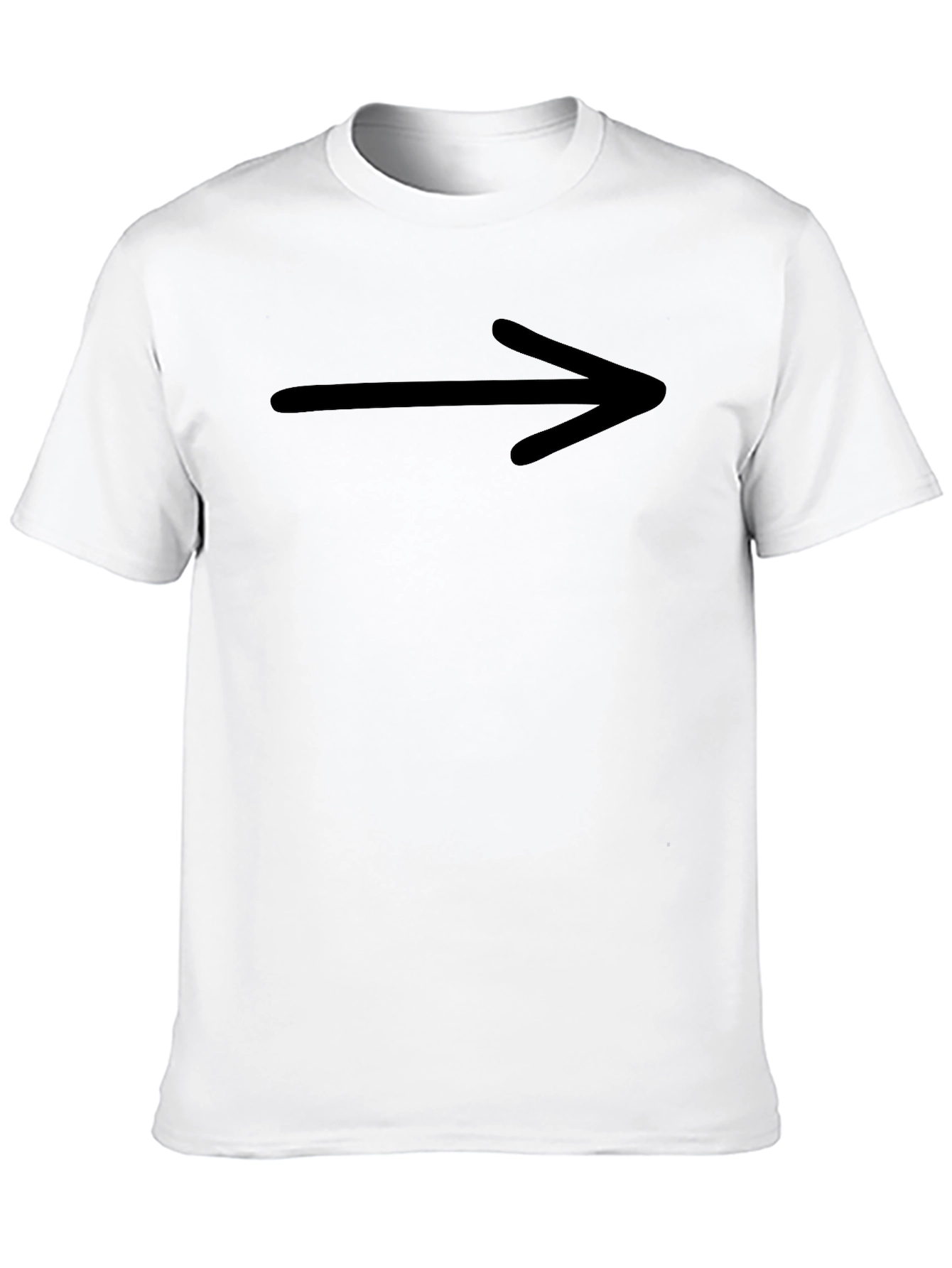 Mens Black T-Shirt with Arrow Graphic