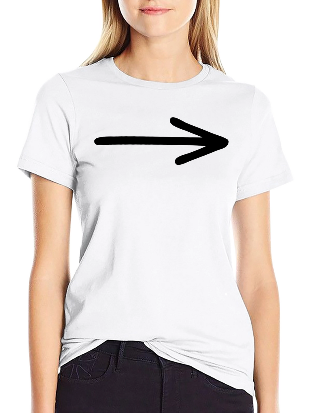 Mens Black T-Shirt with Arrow Graphic