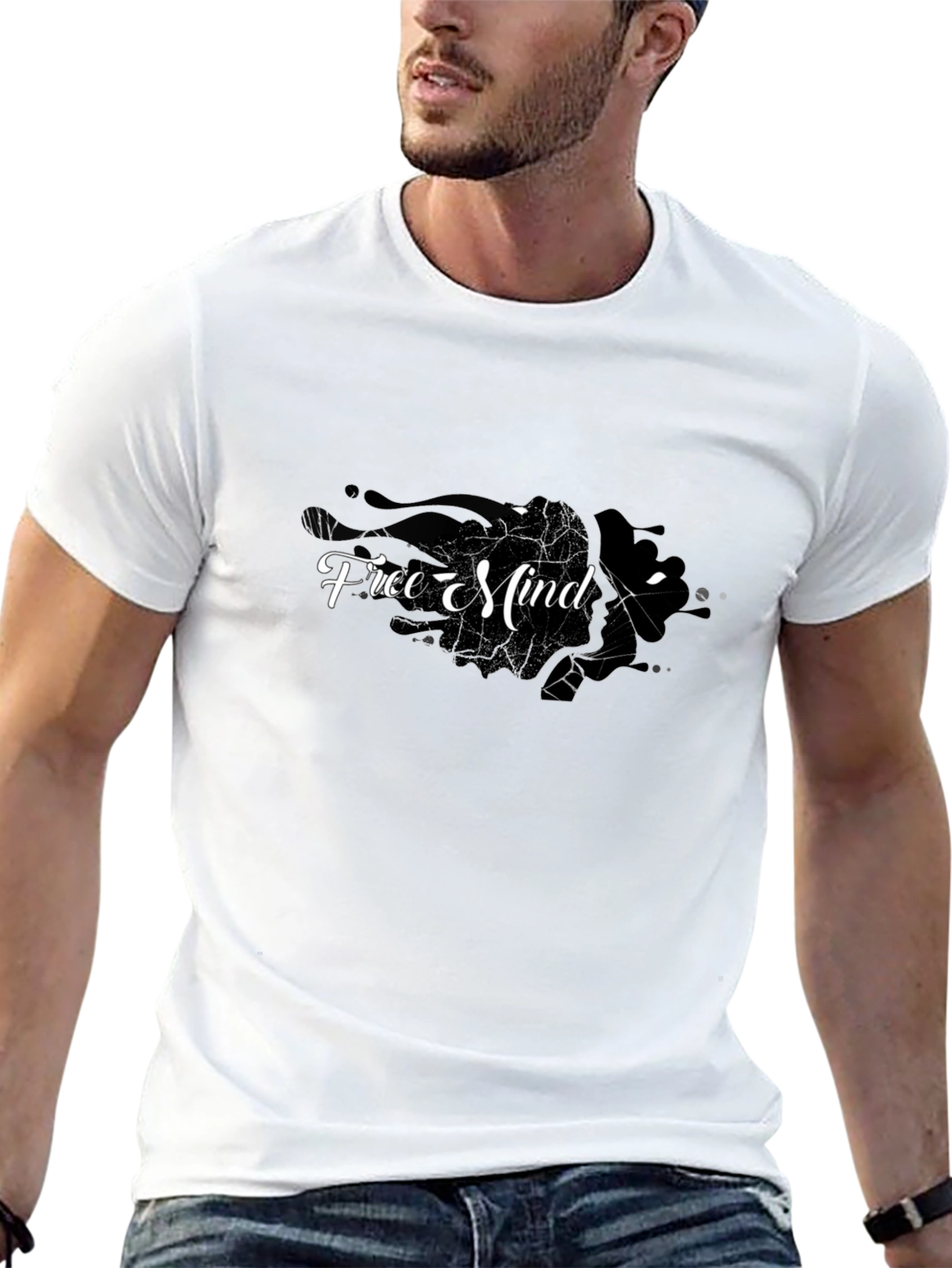 Free Mind Graphic Black Tee