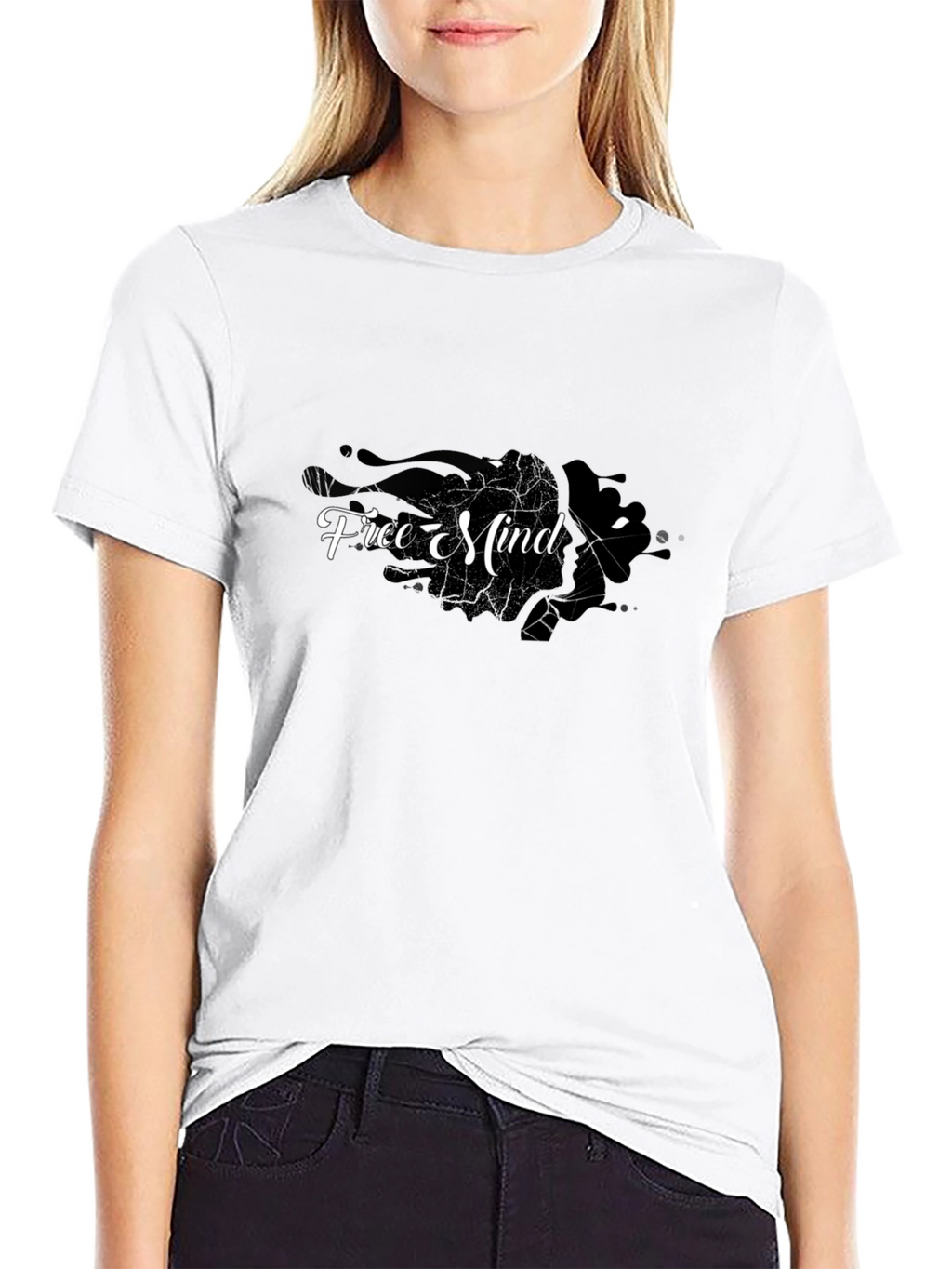 Free Mind Graphic Black Tee