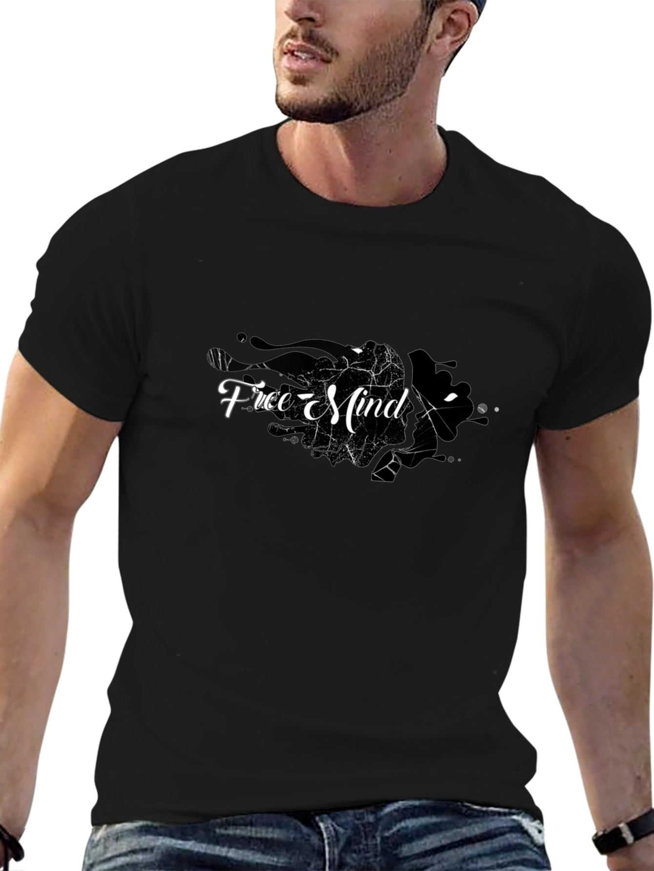 Free Mind Graphic Black Tee