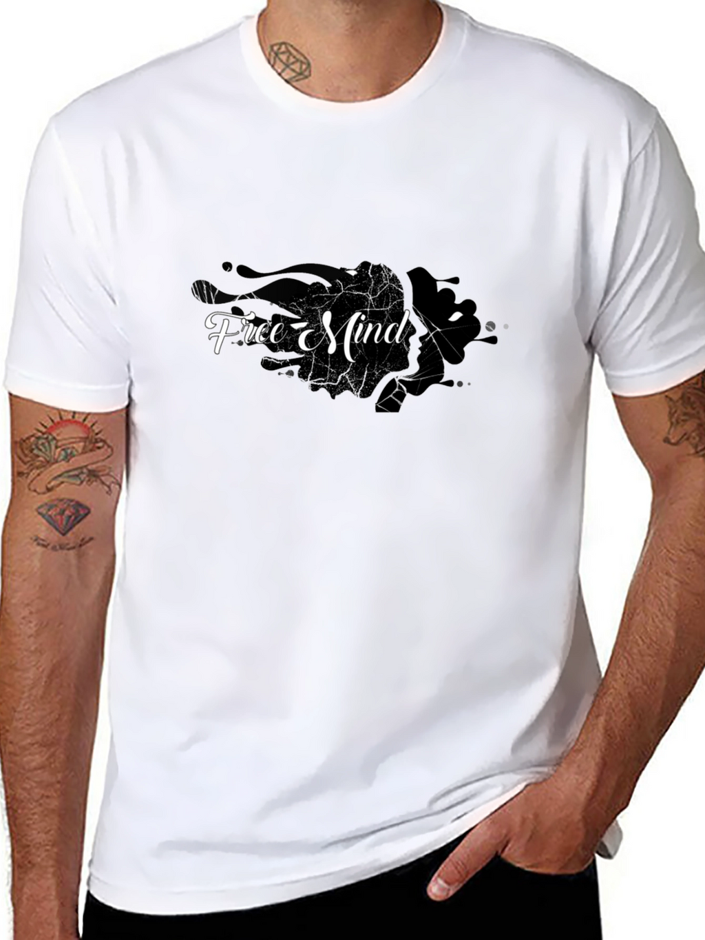Free Mind Graphic Black Tee