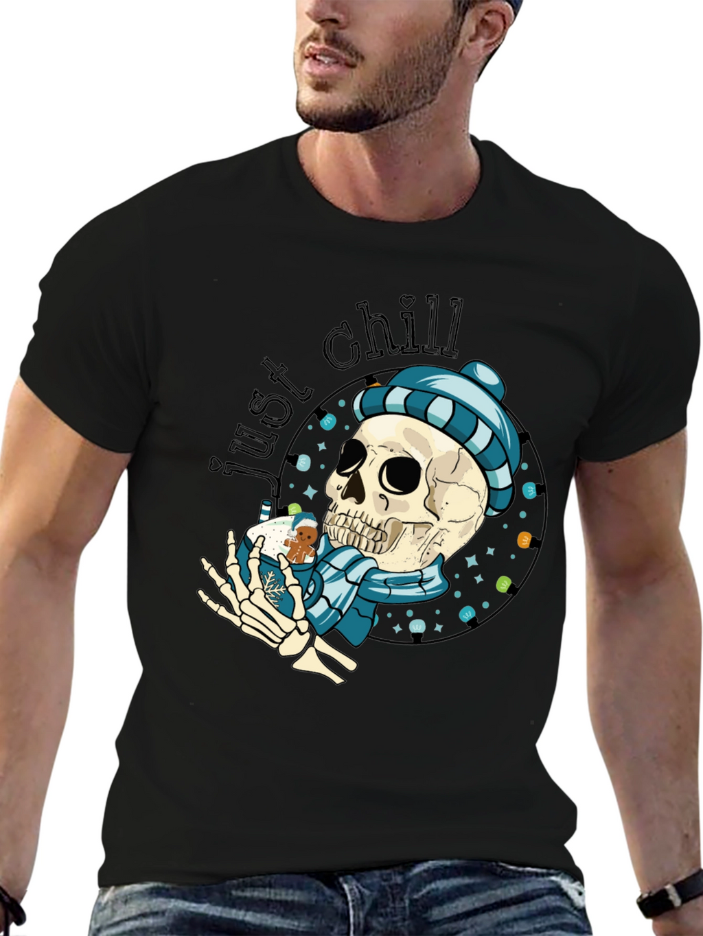 Just Chill Skeleton Winter T-Shirt