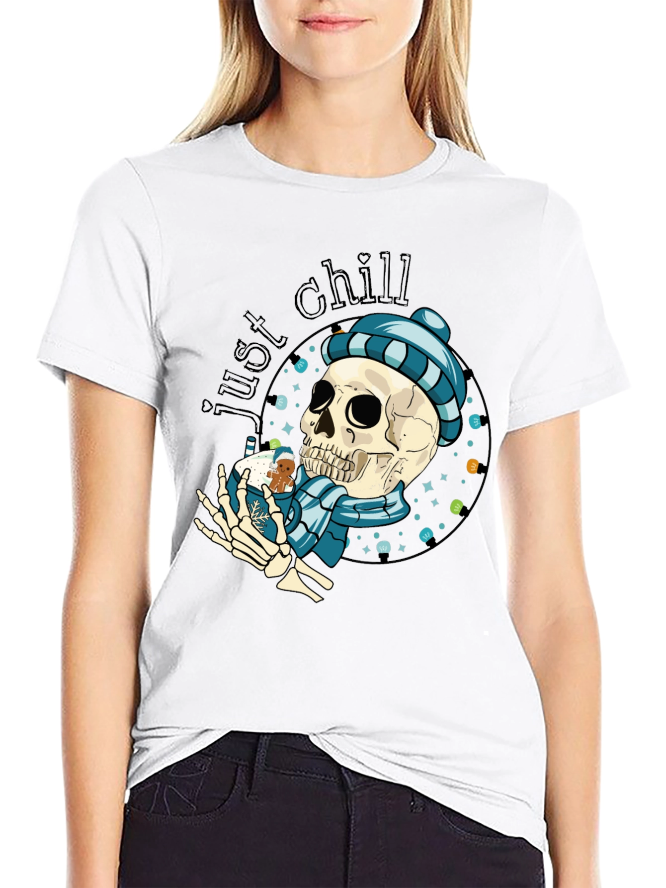 Just Chill Skeleton Winter T-Shirt