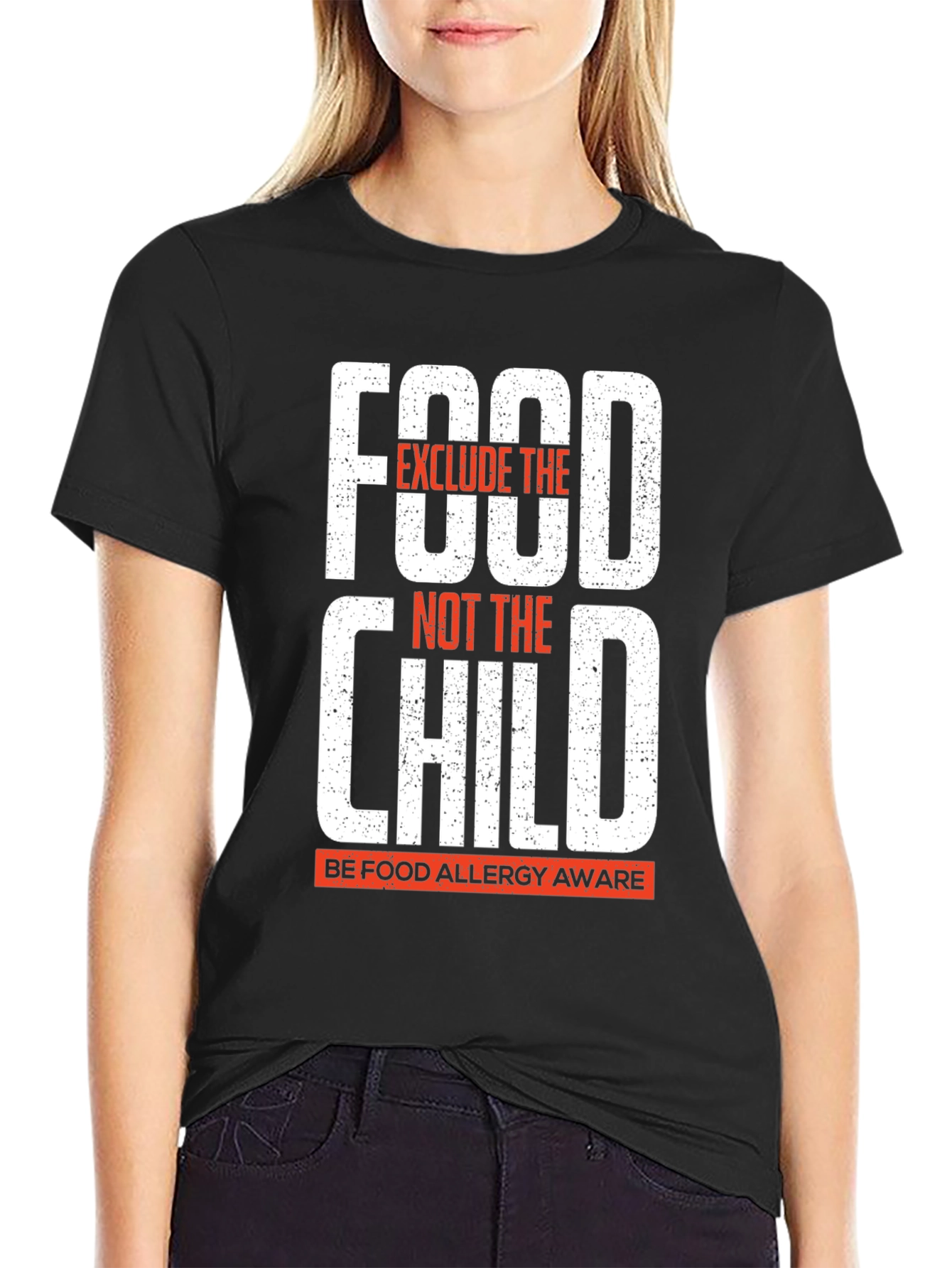 Food Allergy Awareness T-Shirt Exclude the Food Not the Child