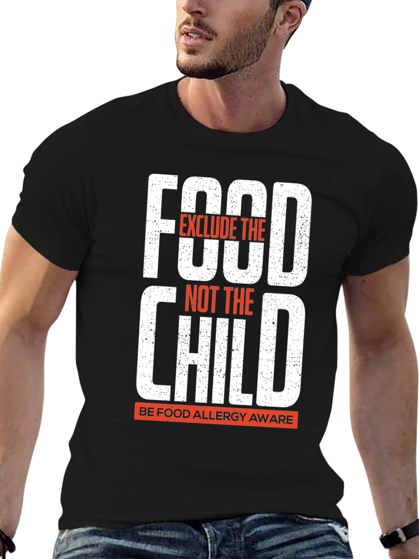 Food Allergy Awareness T-Shirt Exclude the Food Not the Child
