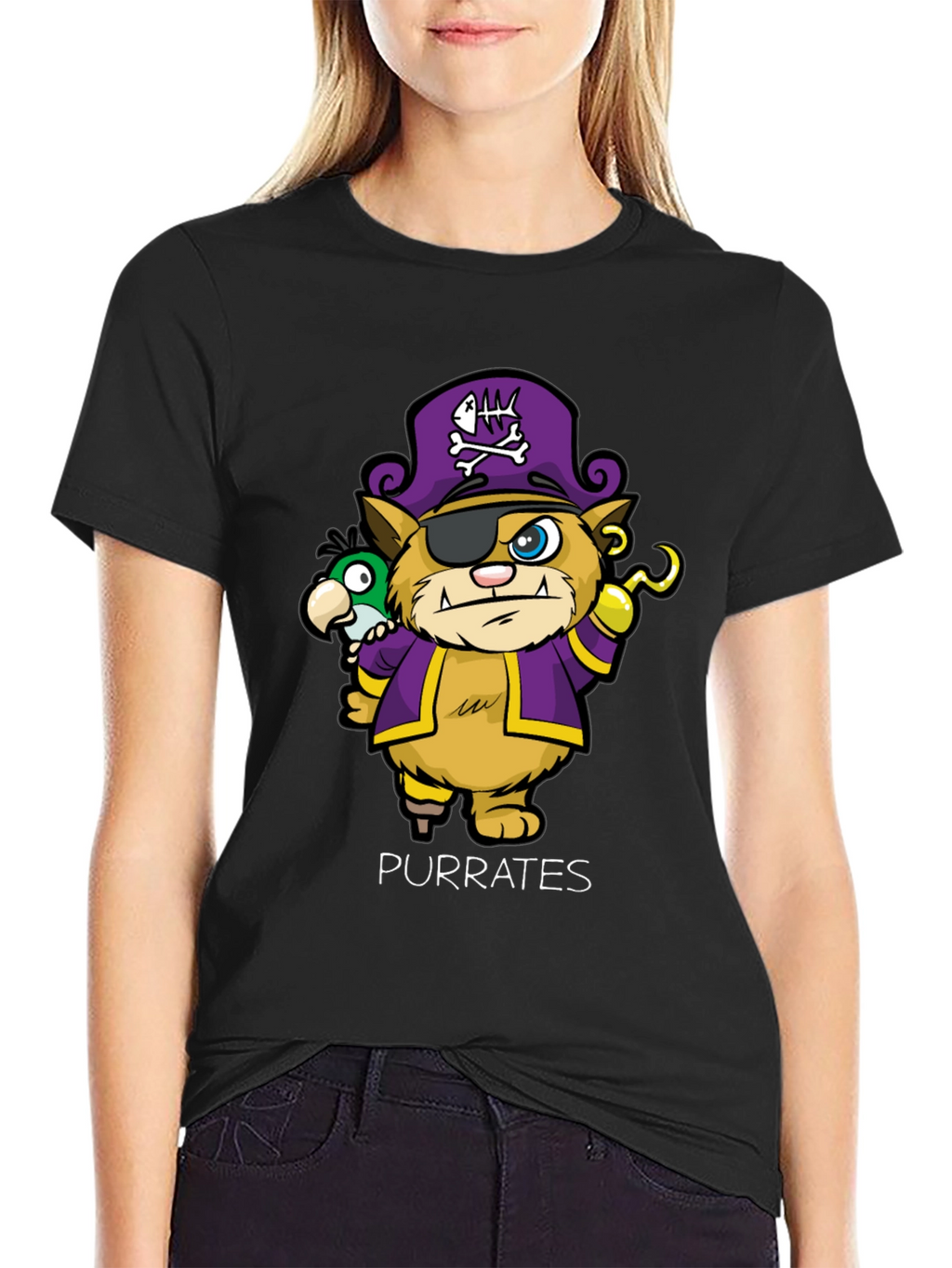 Purrates T-Shirt - Cat Pirate Design