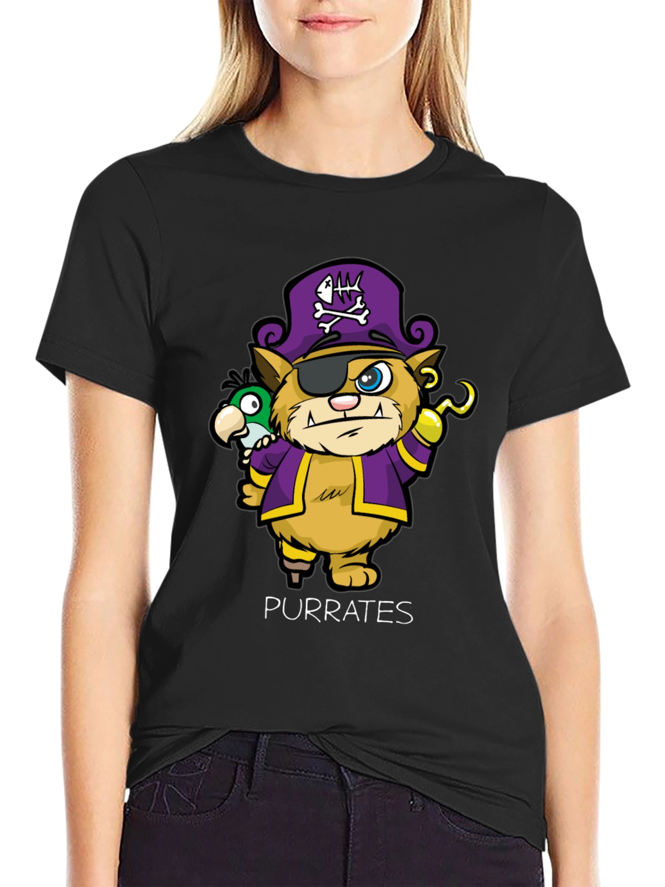 Purrates T-Shirt - Cat Pirate Design