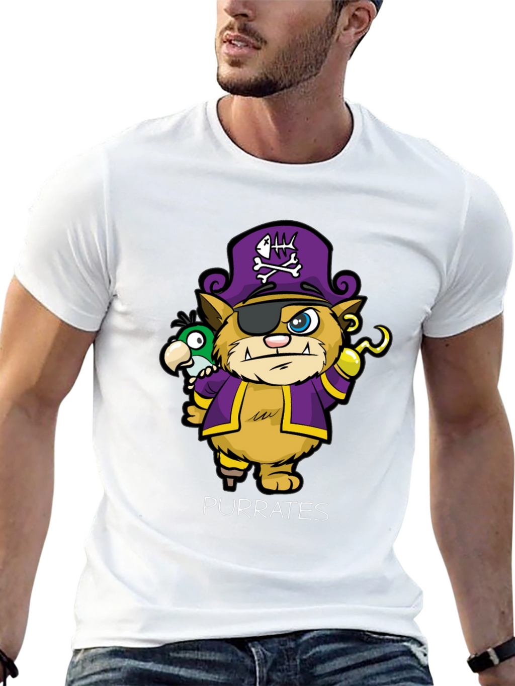 Purrates T-Shirt - Cat Pirate Design