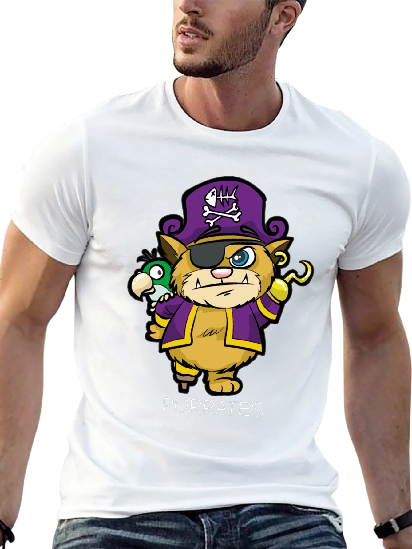 Purrates T-Shirt - Cat Pirate Design