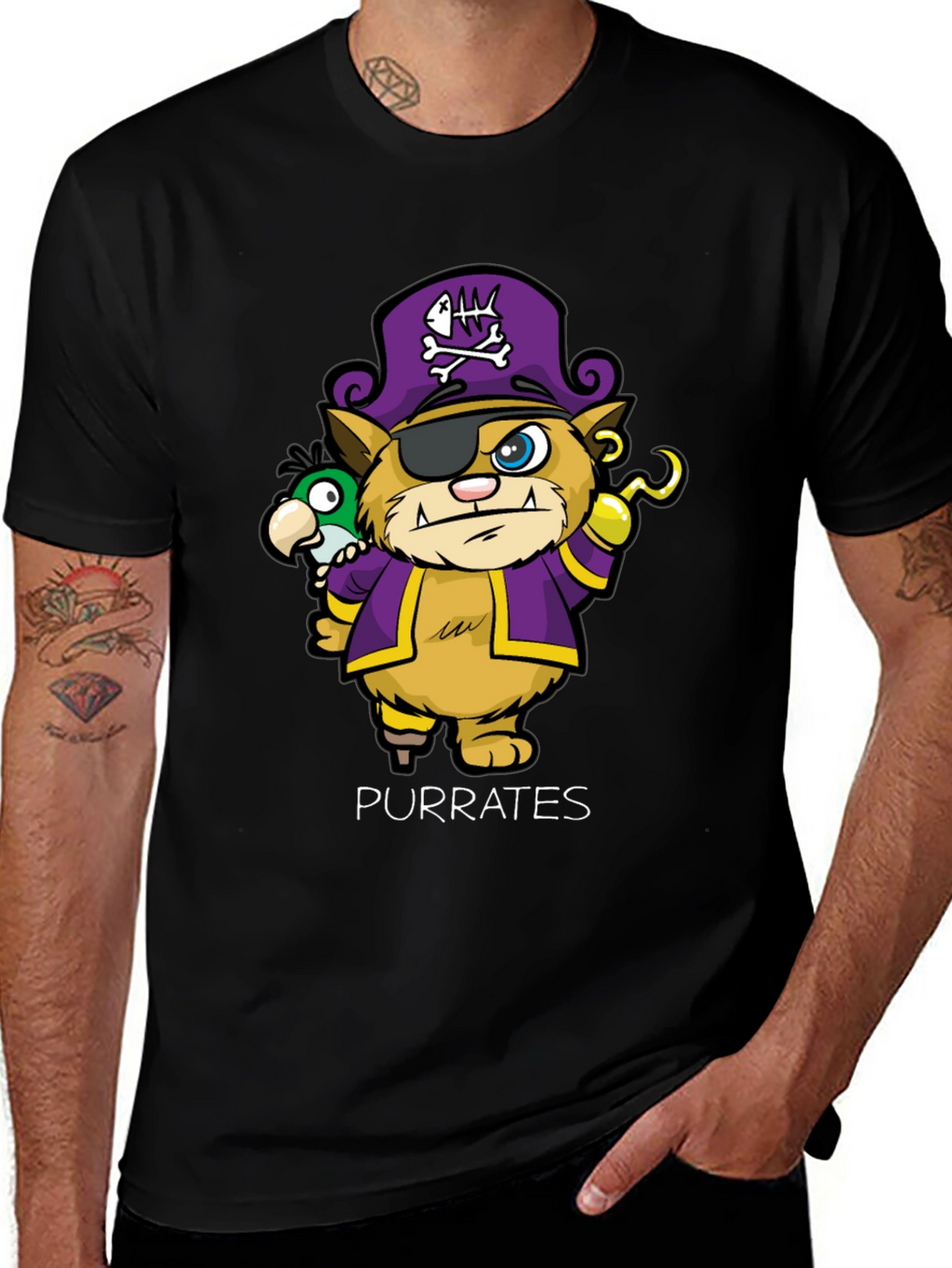 Purrates T-Shirt - Cat Pirate Design