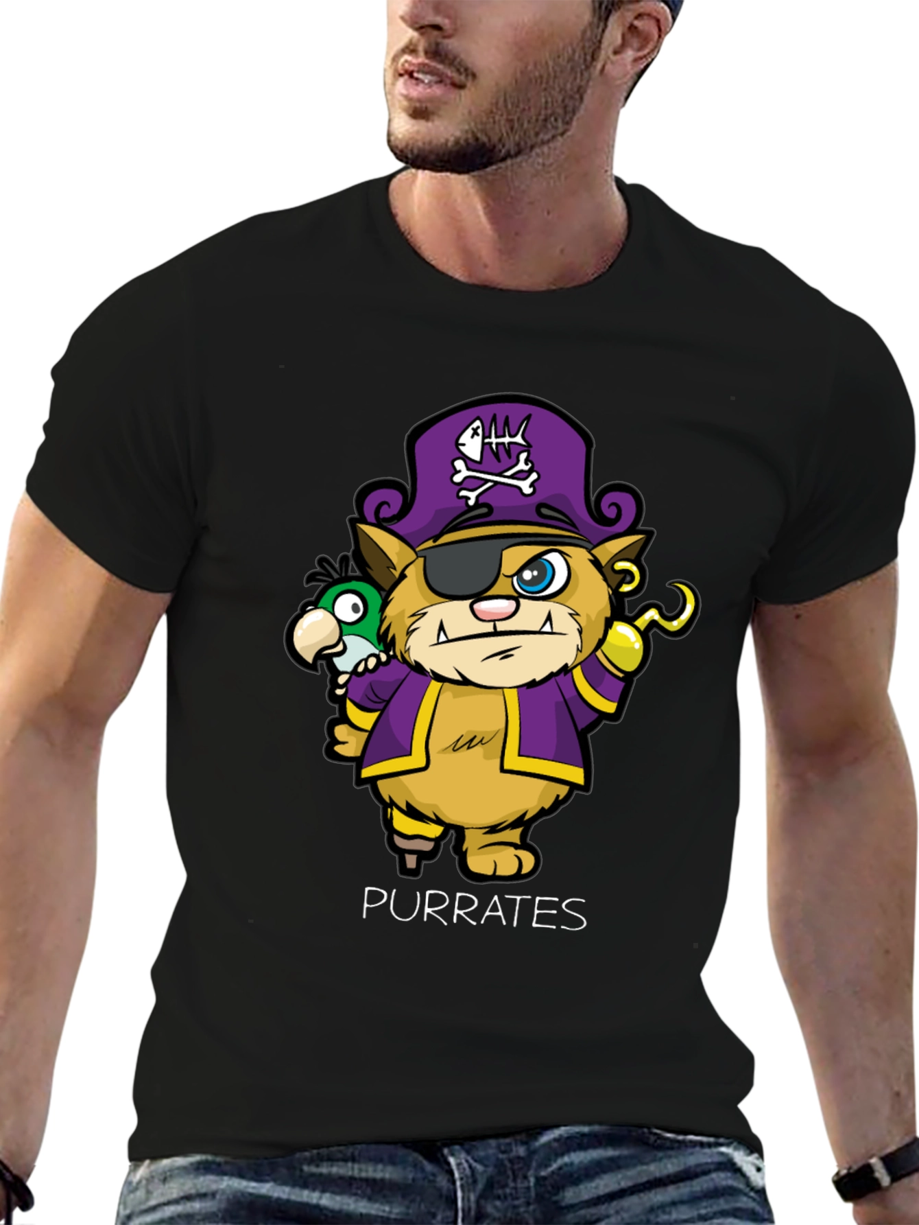 Purrates T-Shirt - Cat Pirate Design