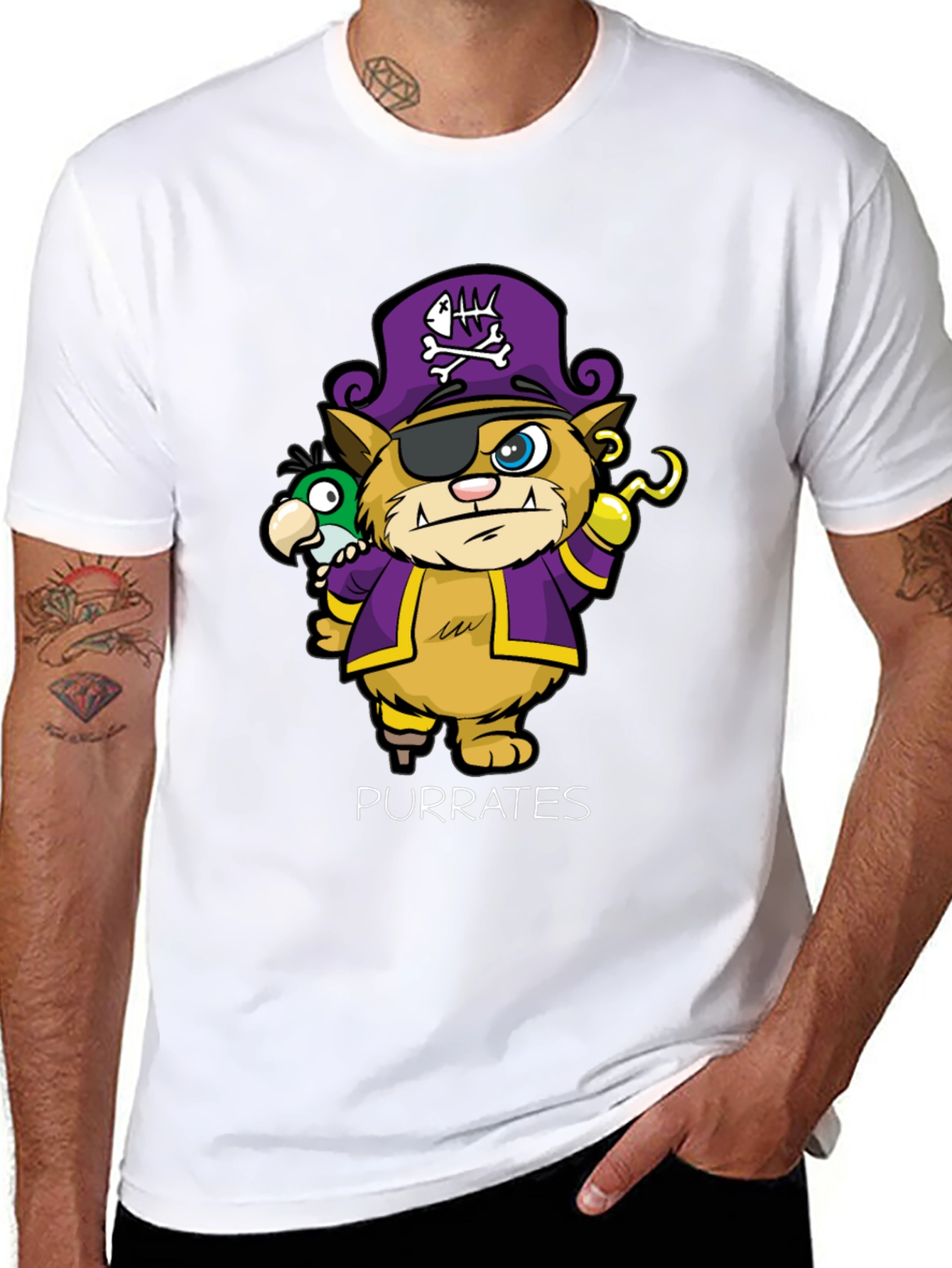 Purrates T-Shirt - Cat Pirate Design