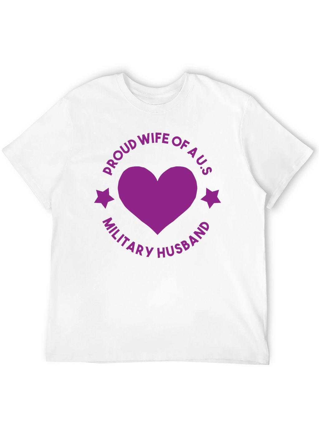 Proud Wife Military Husband Black Graphic Tee
