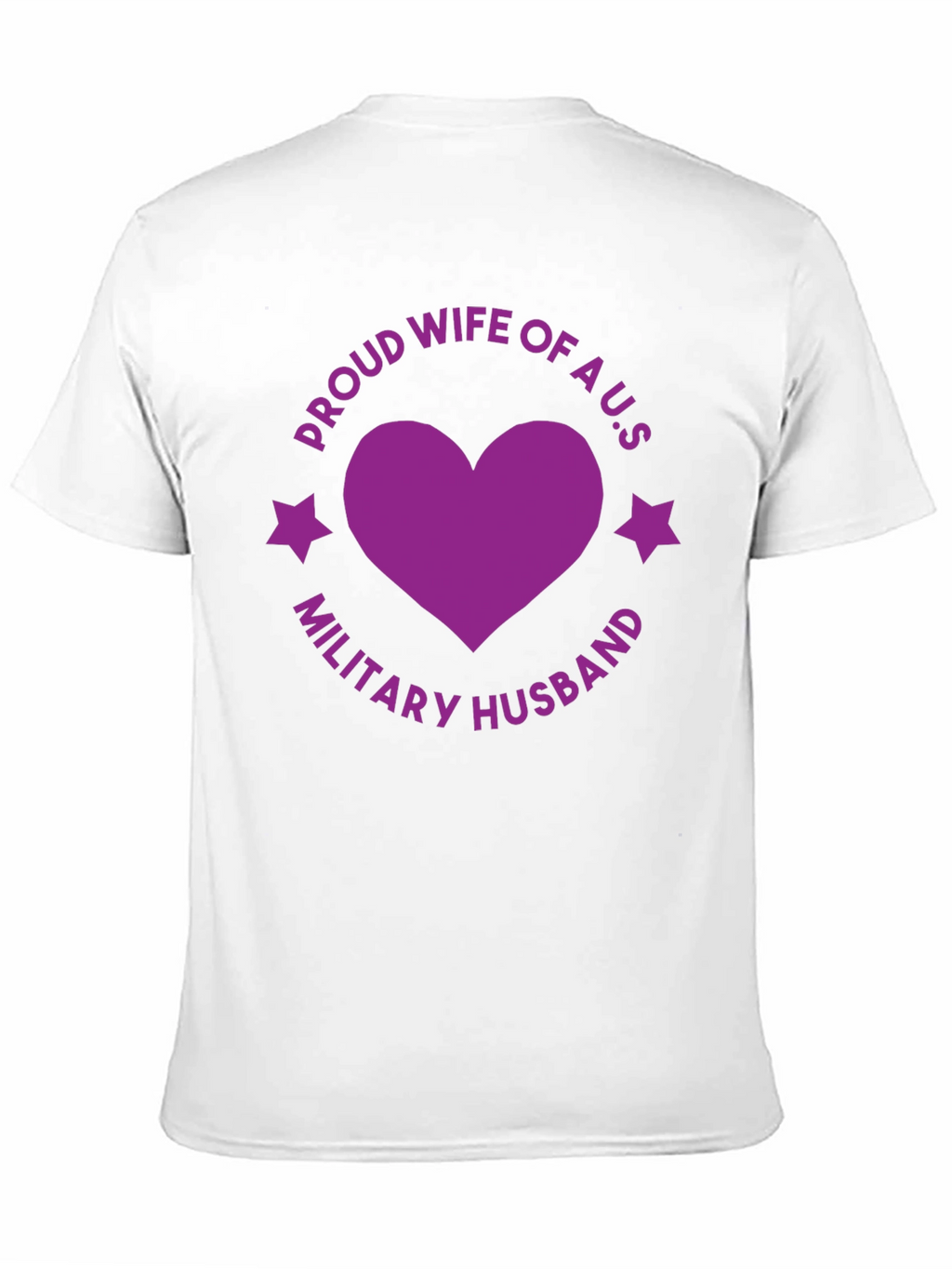 Proud Wife Military Husband Black Graphic Tee