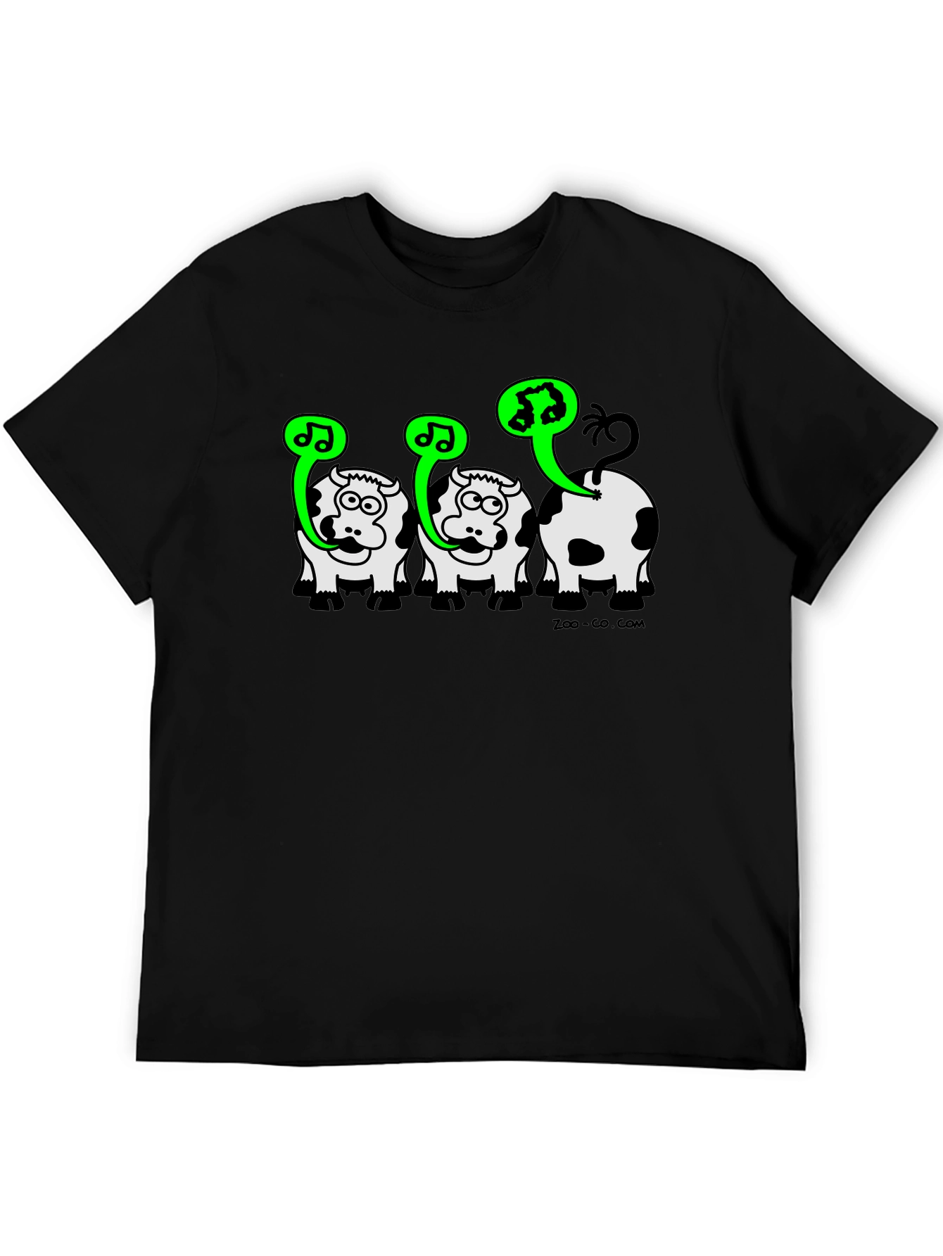 Singing Cow Graphic Tee - Black Unisex T-Shirt