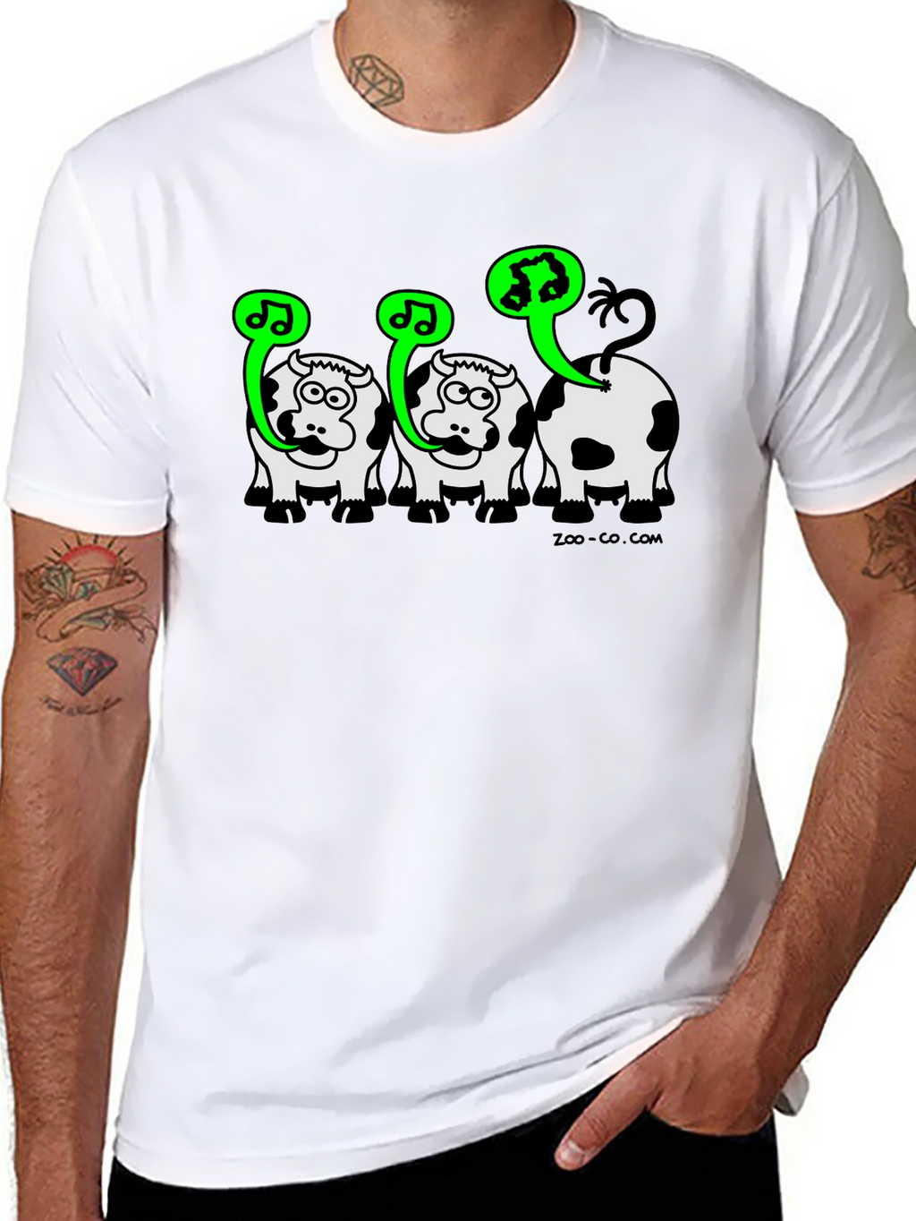 Singing Cow Graphic Tee - Black Unisex T-Shirt