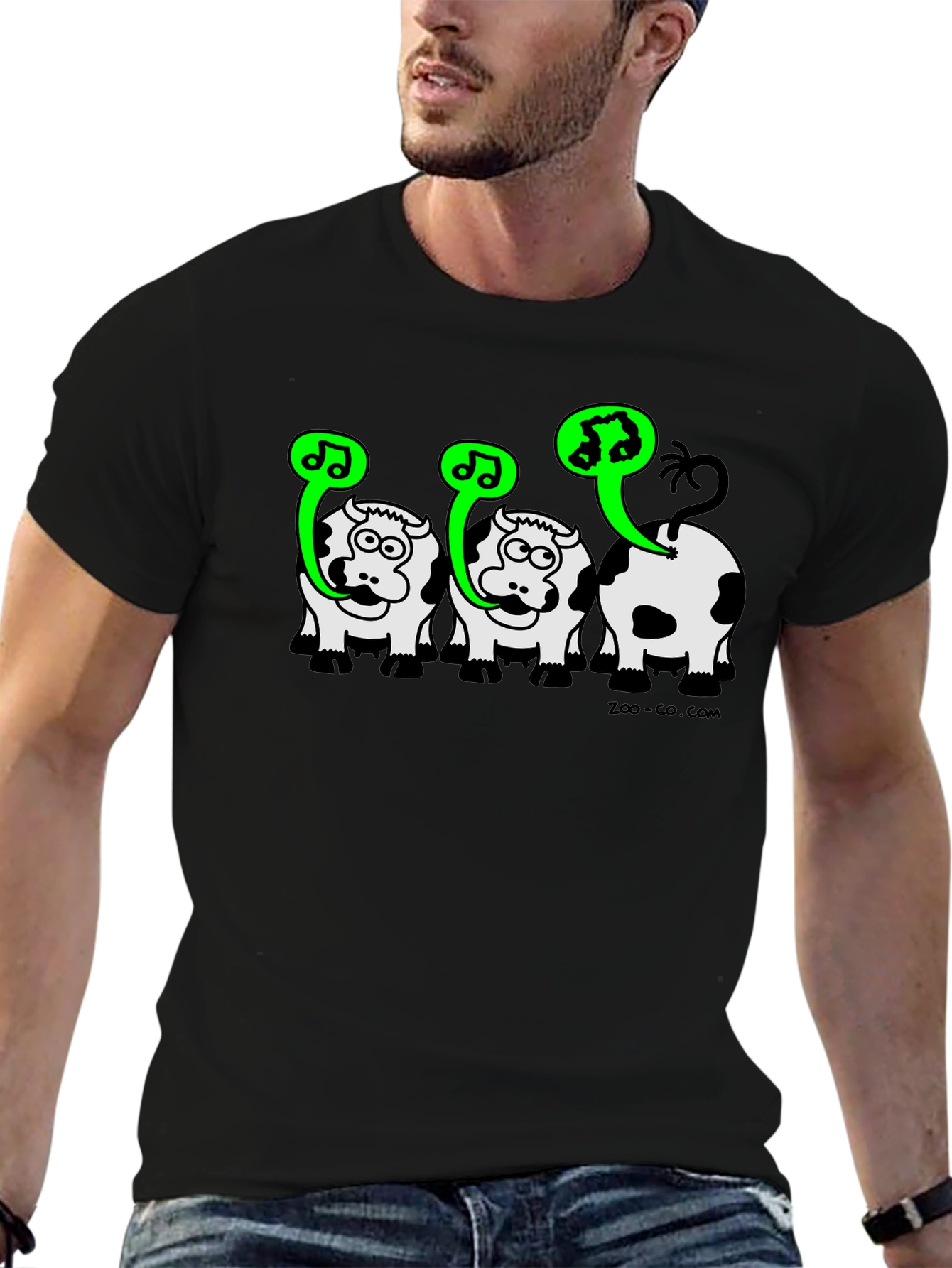 Singing Cow Graphic Tee - Black Unisex T-Shirt